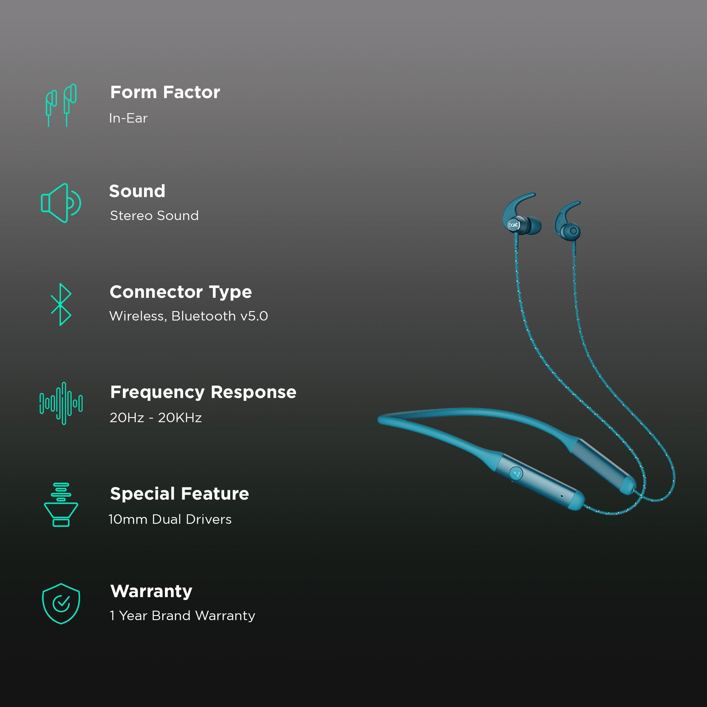 boAt Rockerz 333 Neckband (IPX5 Splash & Sweat Shield, ASAP Charge, Teal Green)_2