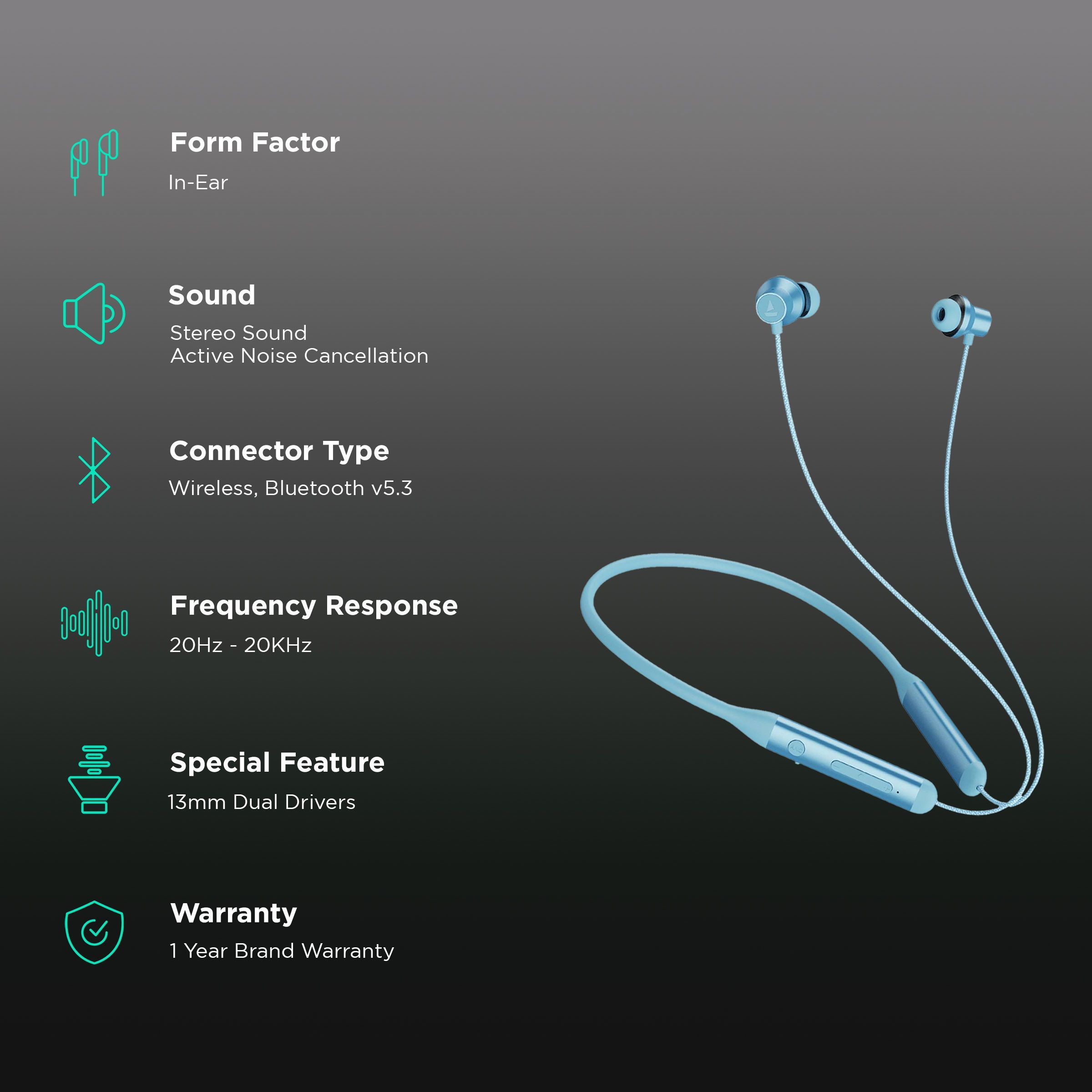 boAt Rockerz 333 Neckband with Active Noise Cancellation (IPX4 Water Resistance, Sweatproof, DIRAC Opteo Technology, Celestial Blue)_2