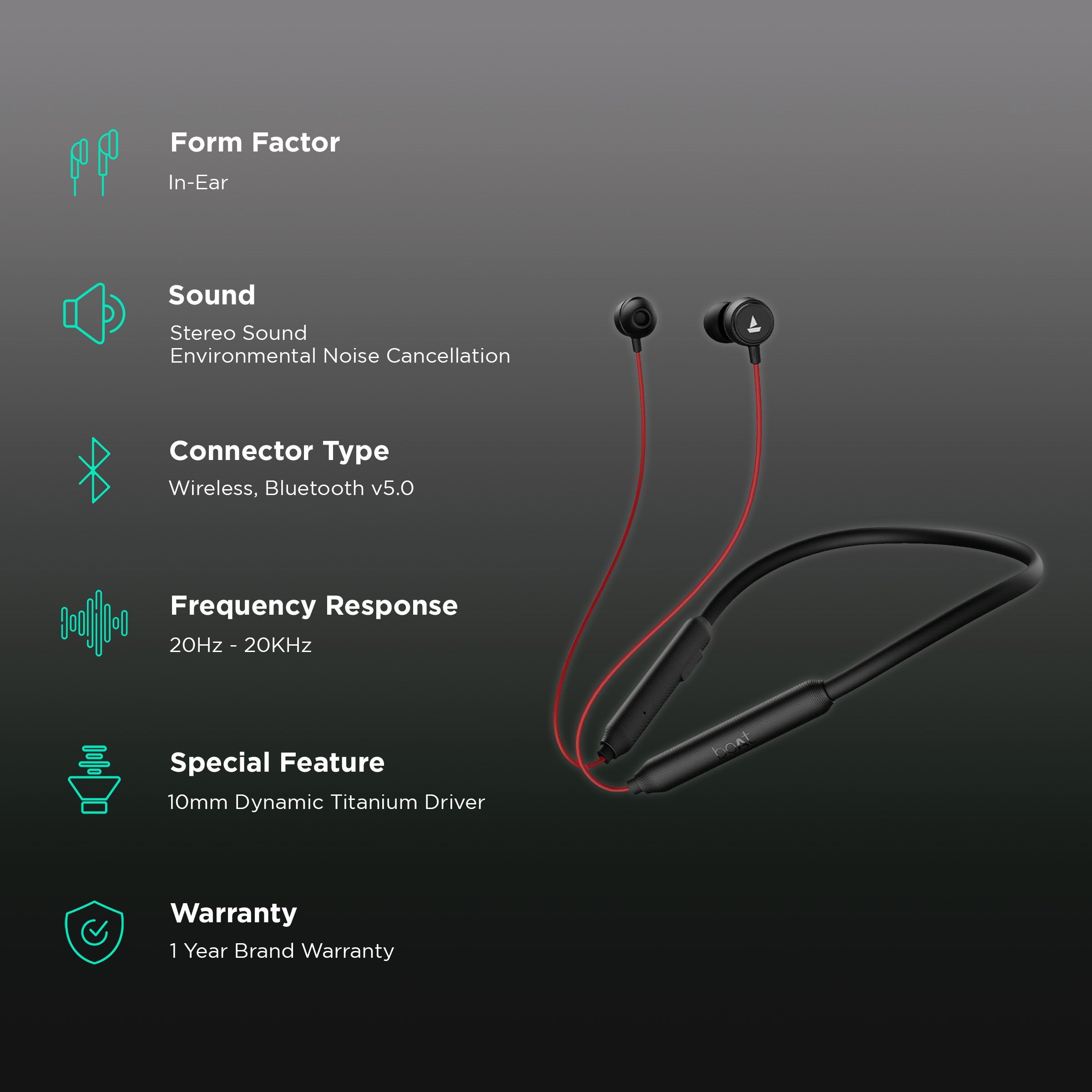 boAt Rockerz 195 Pro Neckband with Environmental Noise Cancellation (IPX4 Water Resistant, Beast Mode, Black)_2