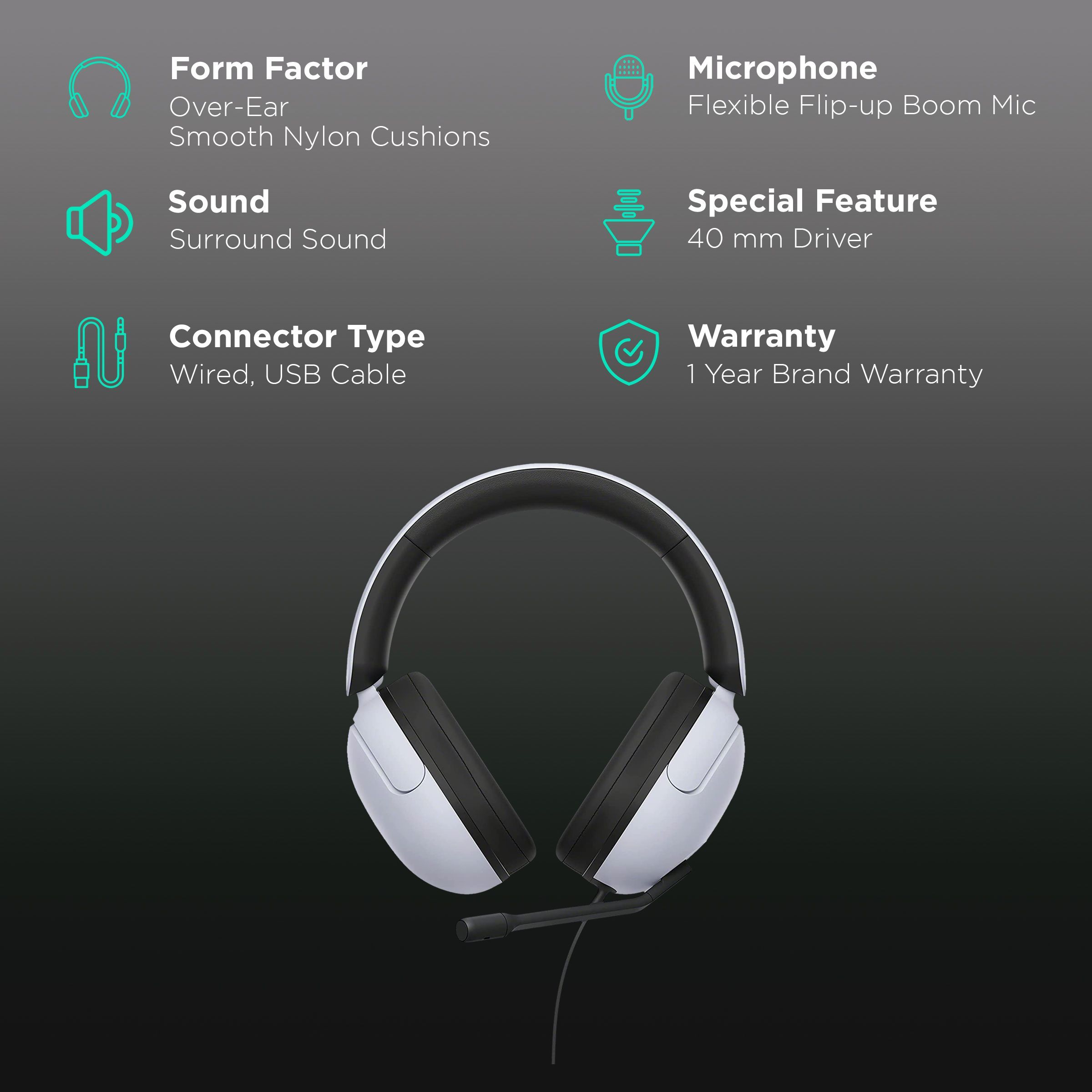 SONY INZONE H3 MDR-G300 Wired Gaming Headphone (360 Spatial Sound, Over Ear, White) SONY INZONE H3 MDR-G300 Wired Gaming Headphone (360 Spatial Sound, Over Ear, White)_2