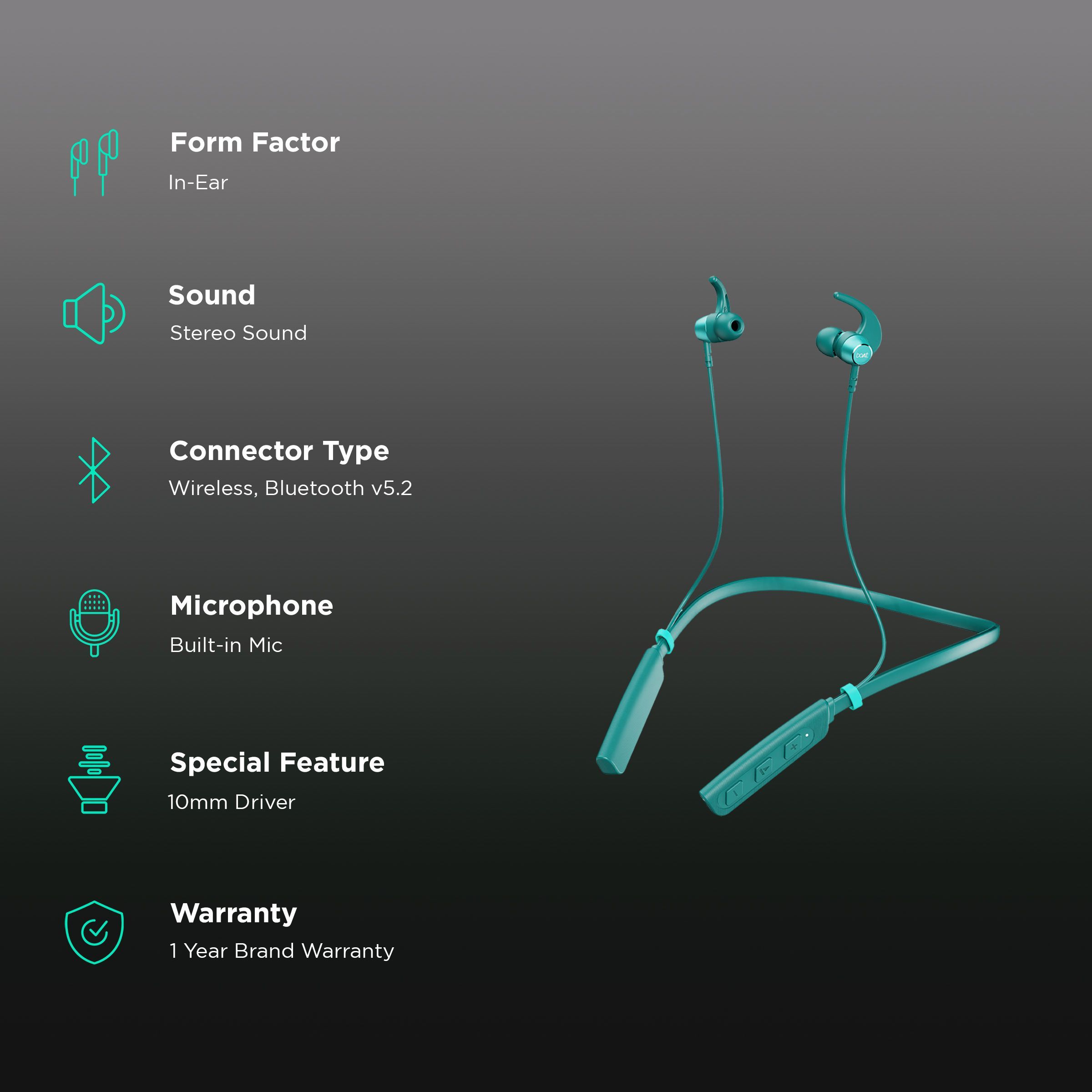 boAt Rockerz 238 Pro Neckband (IPX5 Water Resistant, Fast Charging, Teal Green)_2