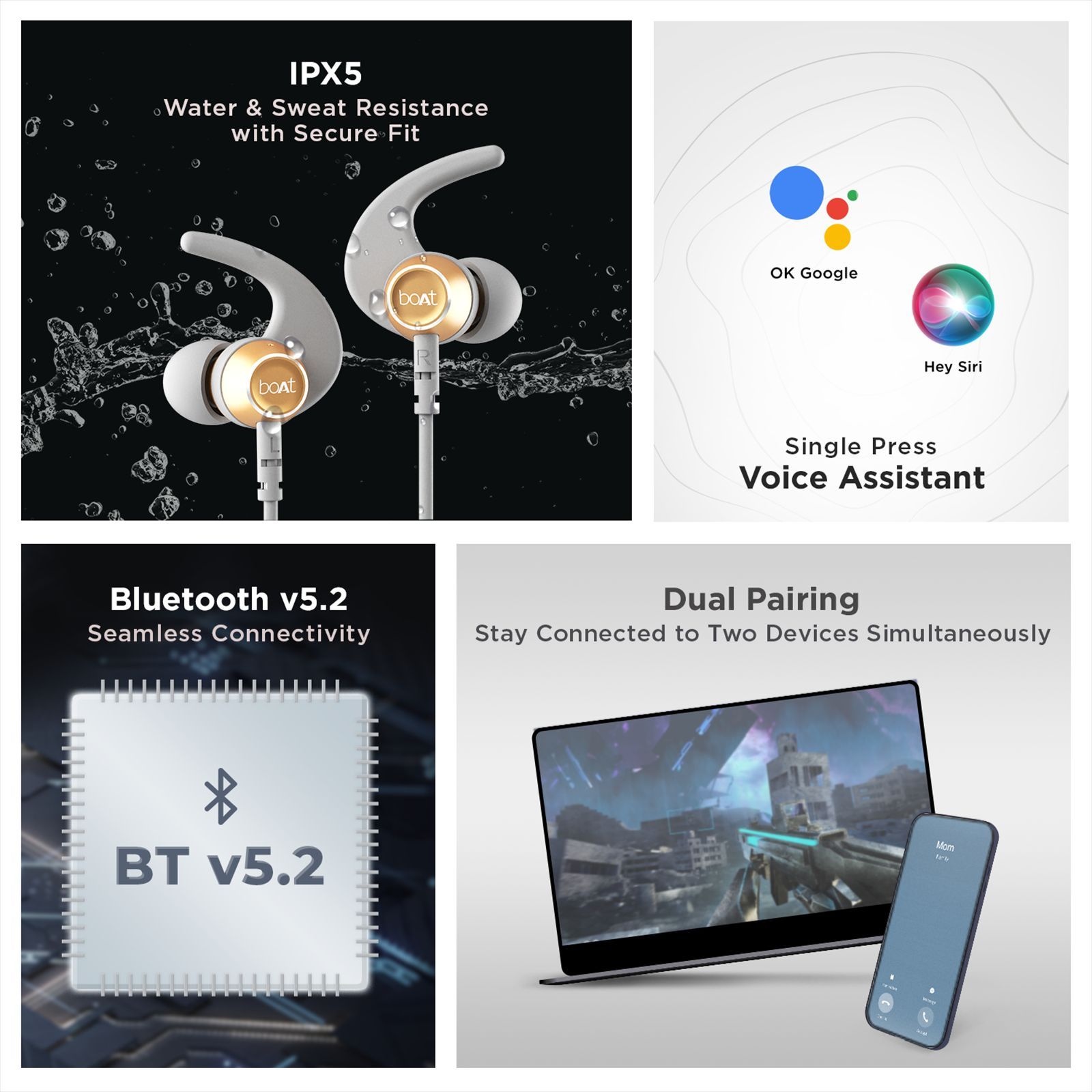 boAt Rockerz 238 Pro Neckband (IPX5 Water Resistant, Fast Charging, Ash Grey)_7