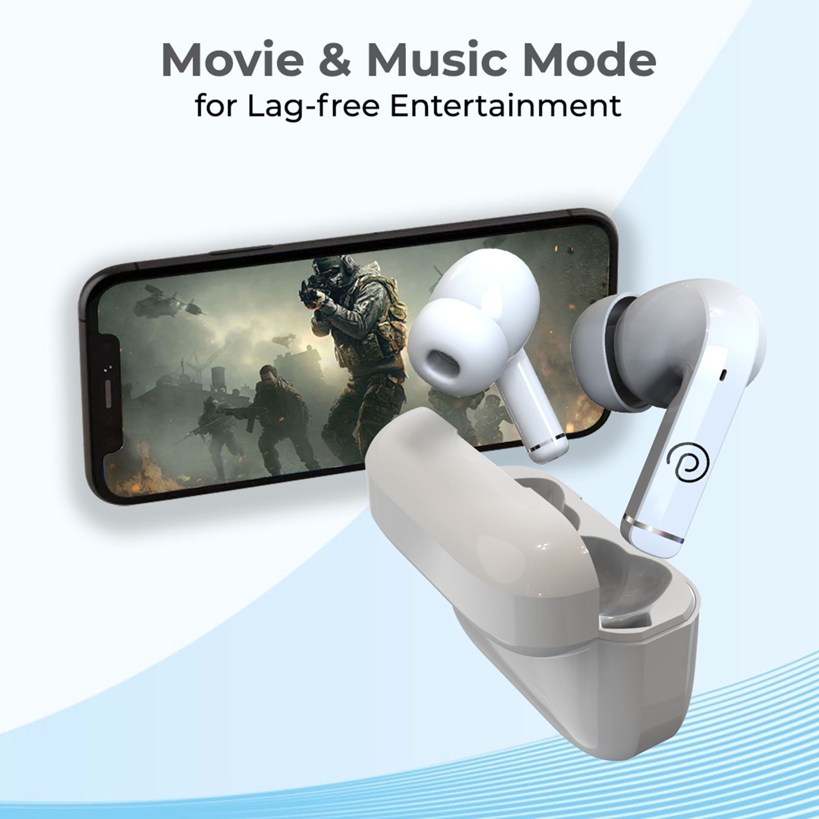 pTron Basspods P81 Pro 140318194 TWS Earbuds with Environmental Noise Cancellation (IPX4 Water Resistant, Upto 50 Hours Playback, White)_5