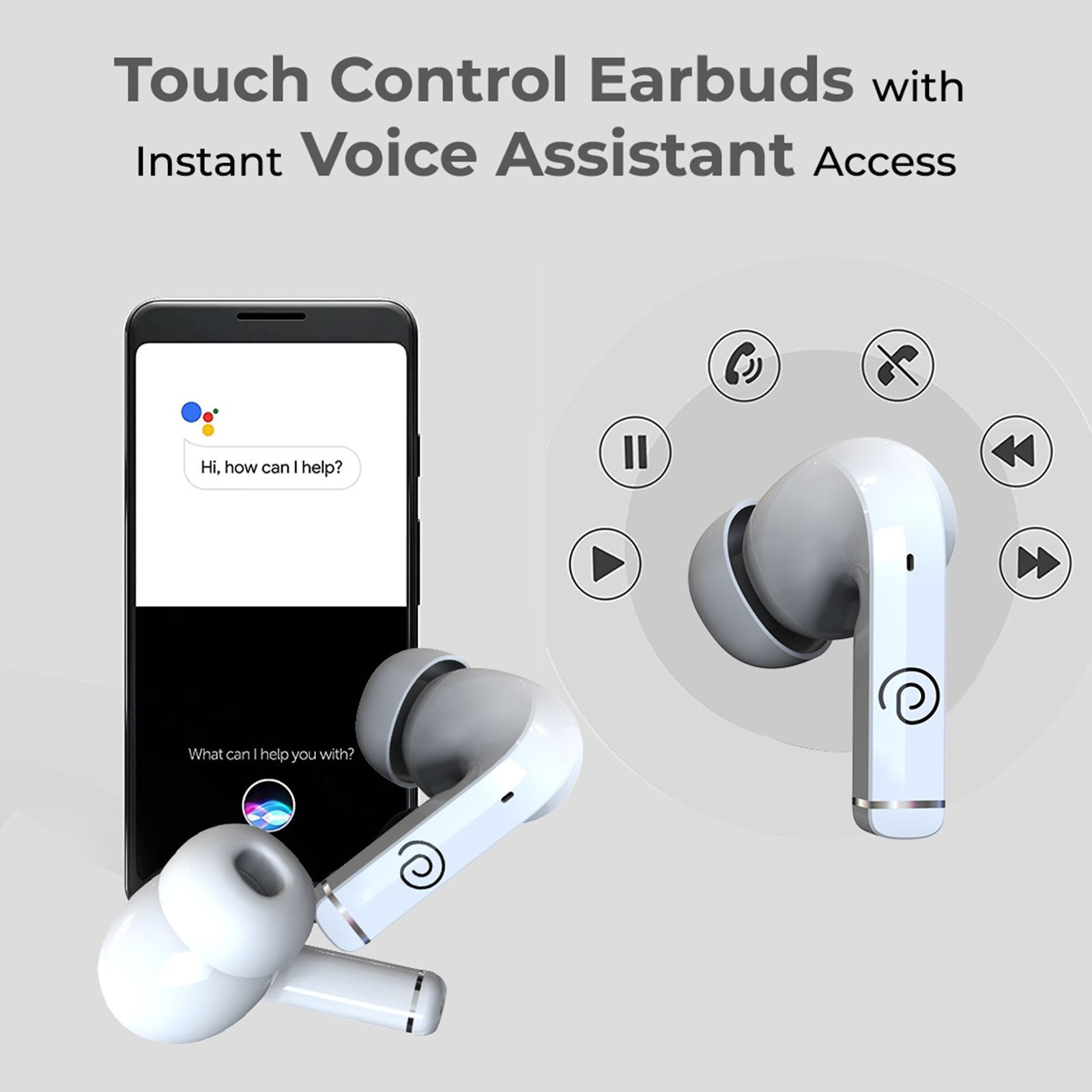 pTron Basspods P81 Pro 140318194 TWS Earbuds with Environmental Noise Cancellation (IPX4 Water Resistant, Upto 50 Hours Playback, White)_7