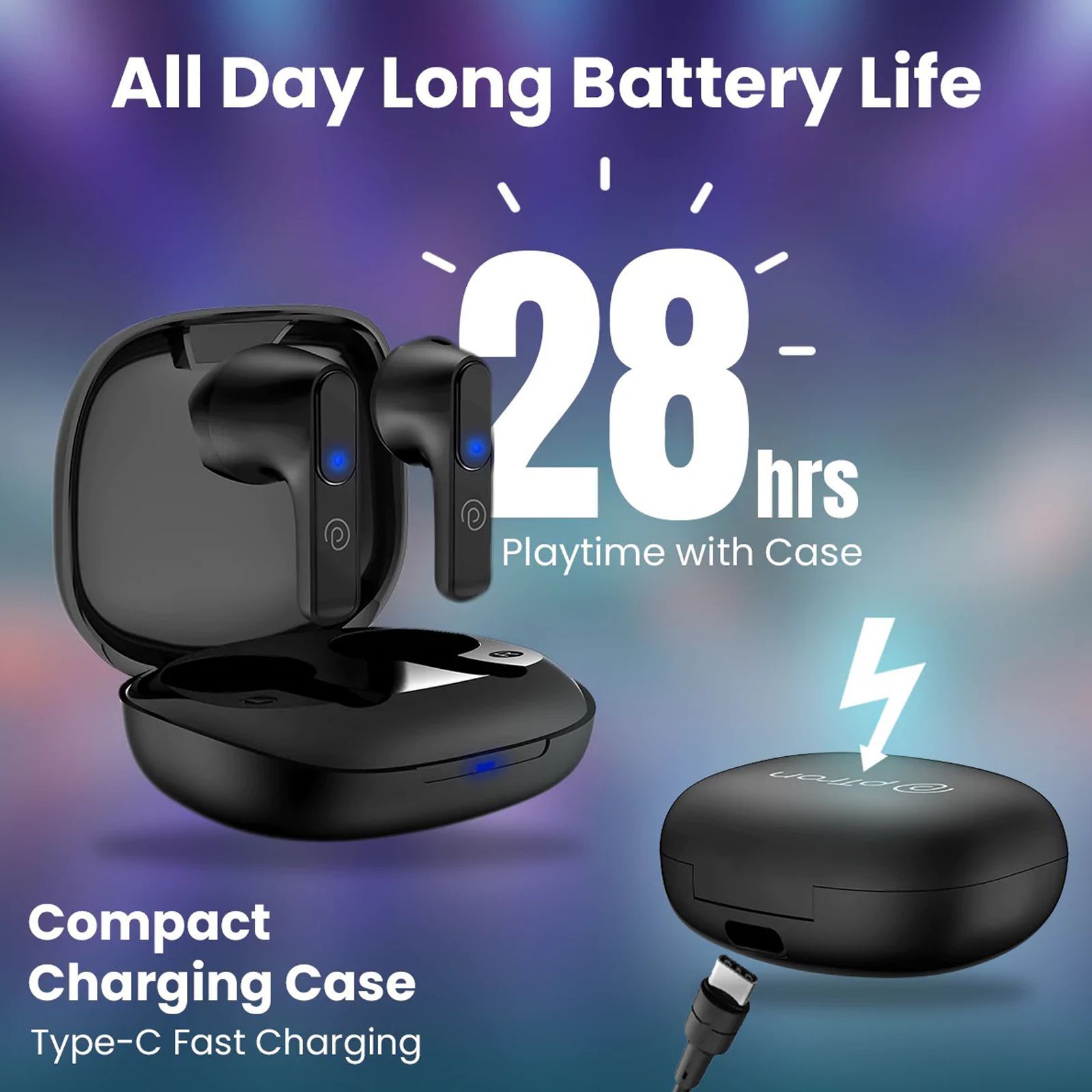 pTron Basspods P251 TWS Earbuds with Passive Noise Cancellation (IPX4 Water Resistant, Immersive Stereo Sound, Black) pTron Basspods P251 TWS Earbuds with Passive Noise Cancellation (IPX4 Water Resistant, Immersive Stereo Sound, Black)_11