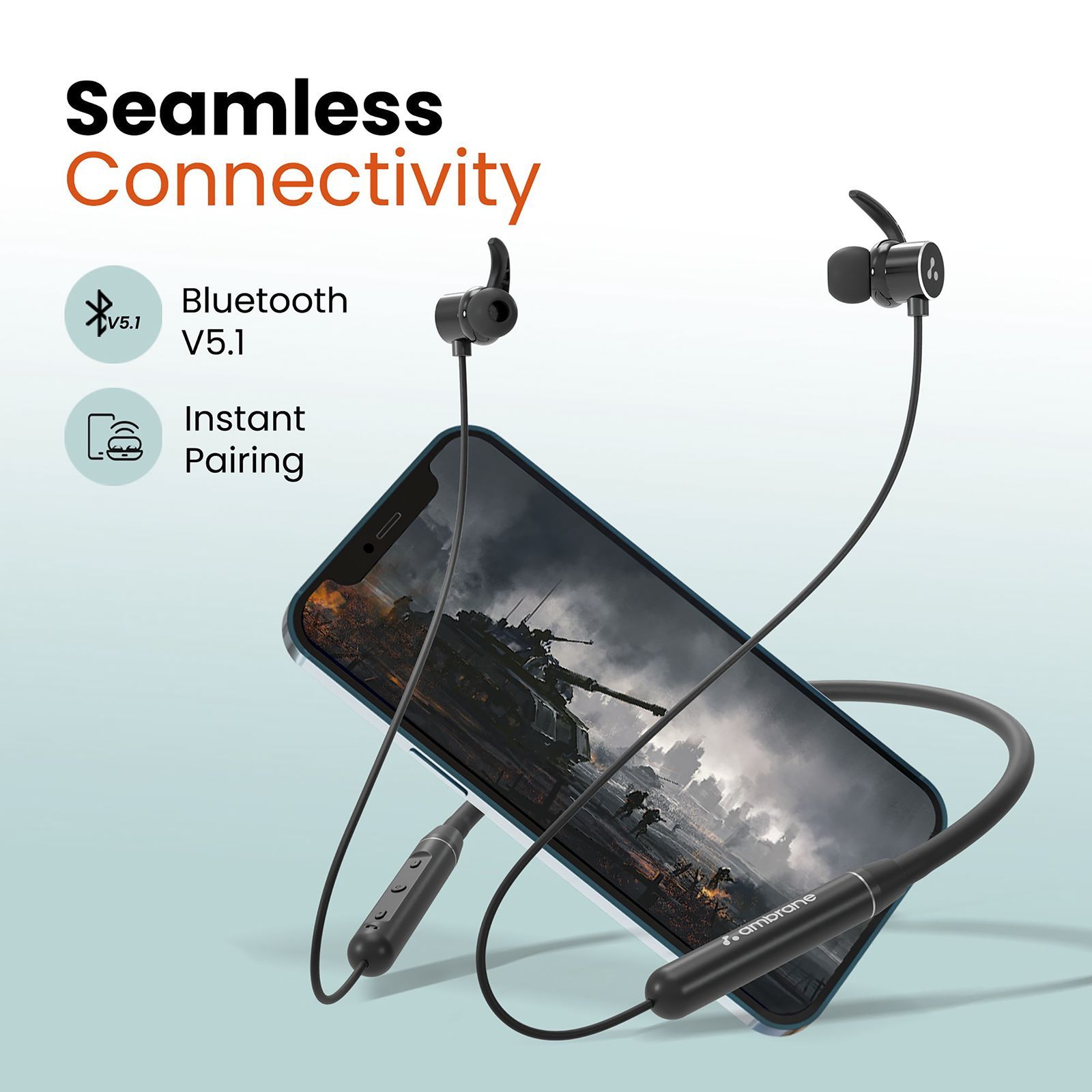 ambrane Melody Twist FGEP000039 Neckband (IPX4 Water Resistant, Upto 8 Hours Playback, Black) ambrane Melody Twist FGEP000039 Neckband (IPX4 Water Resistant, Upto 8 Hours Playback, Black)_4