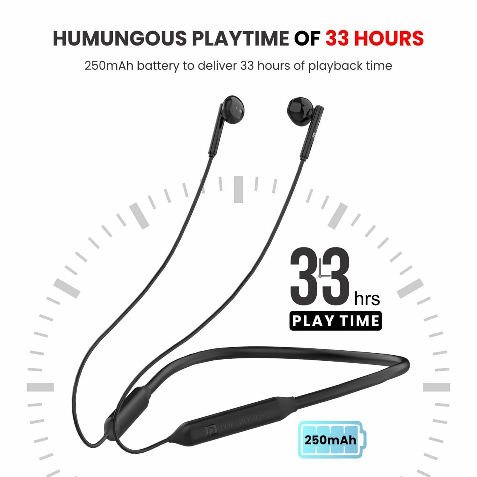 PORTRONICS Harmonics Z5 POR 1774 Neckband (Up to 33 Hours Playback, Black)_6