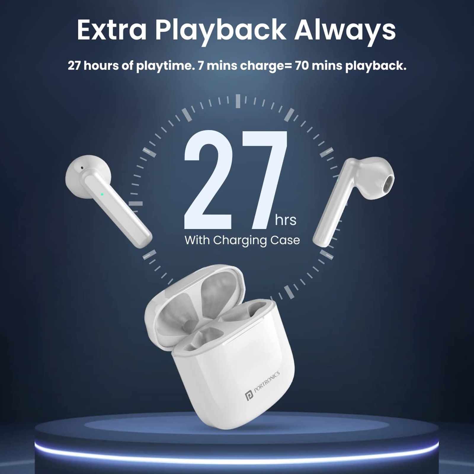 PORTRONICS Harmonics Twins 25 POR 1700 TWS Earbuds with Environmental Noise Cancellation (IP54 Water Resistant, Fast Charging, White)_10