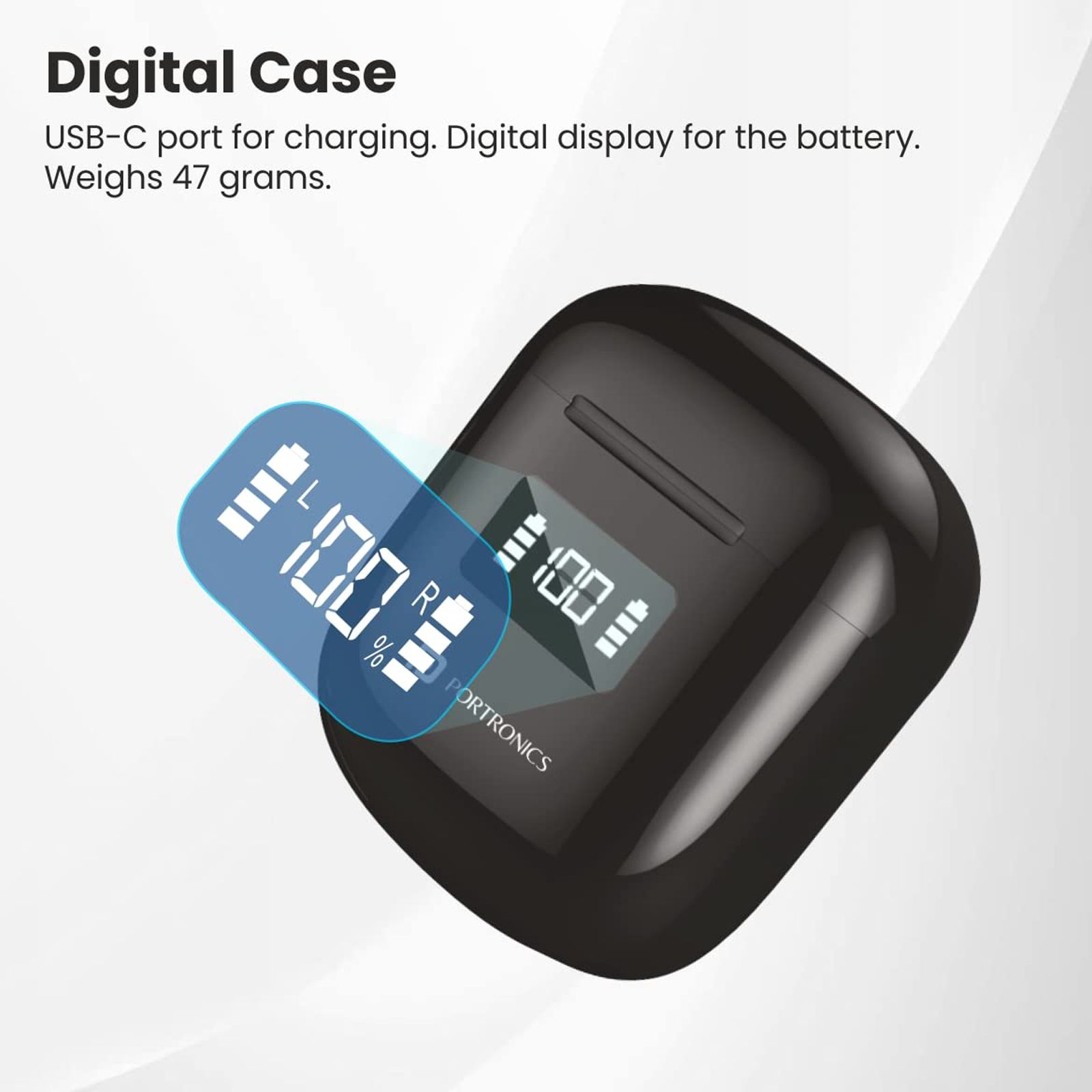 PORTRONICS Harmonics Twins 26 POR 1701 TWS Earbuds with Environmental Noise Cancellation (IP54 Water Resistant, 13mm Driver, Black)_10