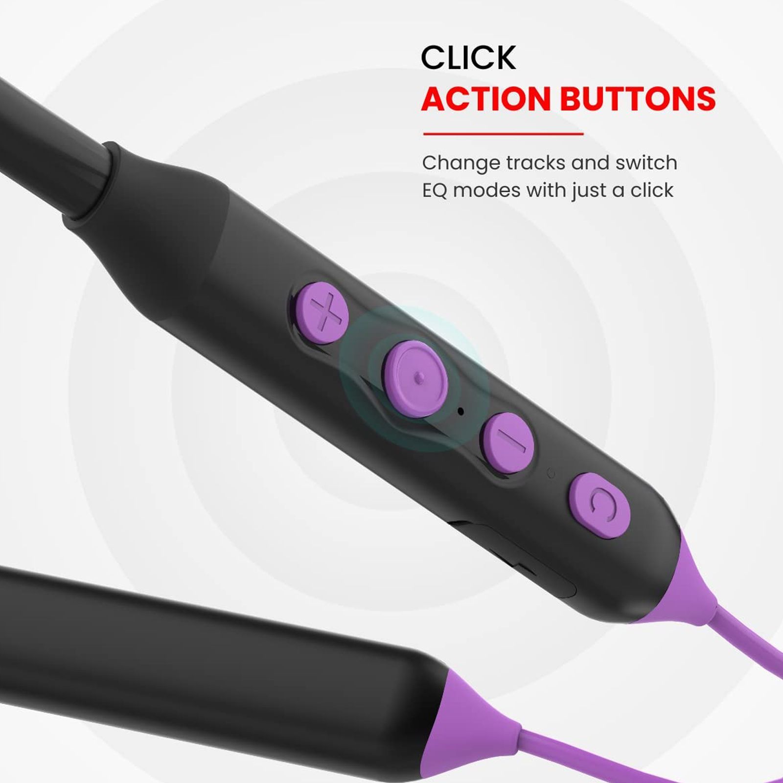 PORTRONICS Harmonics Z5 POR 1777 Neckband (Up to 33 Hours Playback, Purple)_9