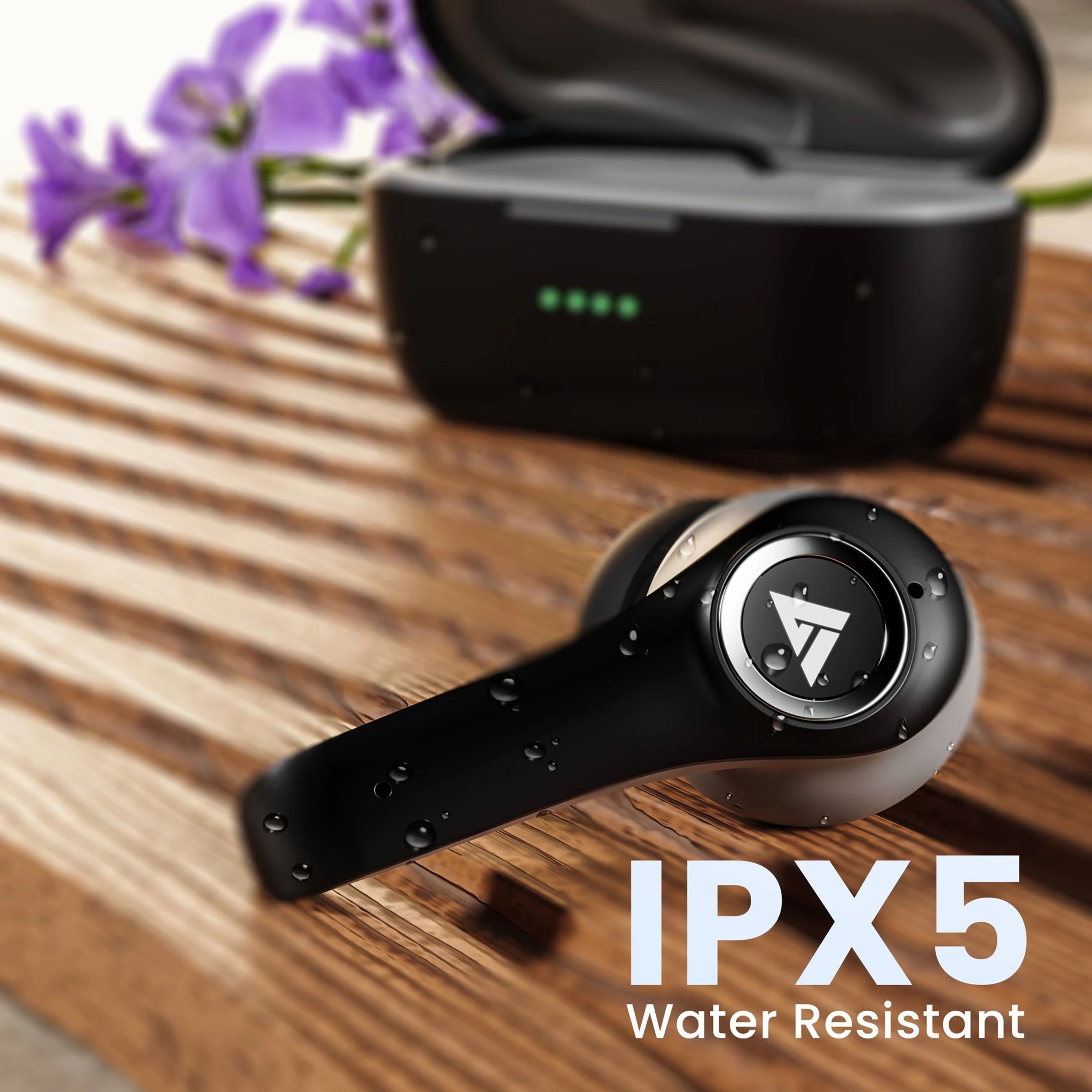 GOBOULT AirBass X50 TWS Earbuds with Environmental Noise Cancellation (IPX5 Sweat Resistant, Upto 40 Hours Playback, Black)_6