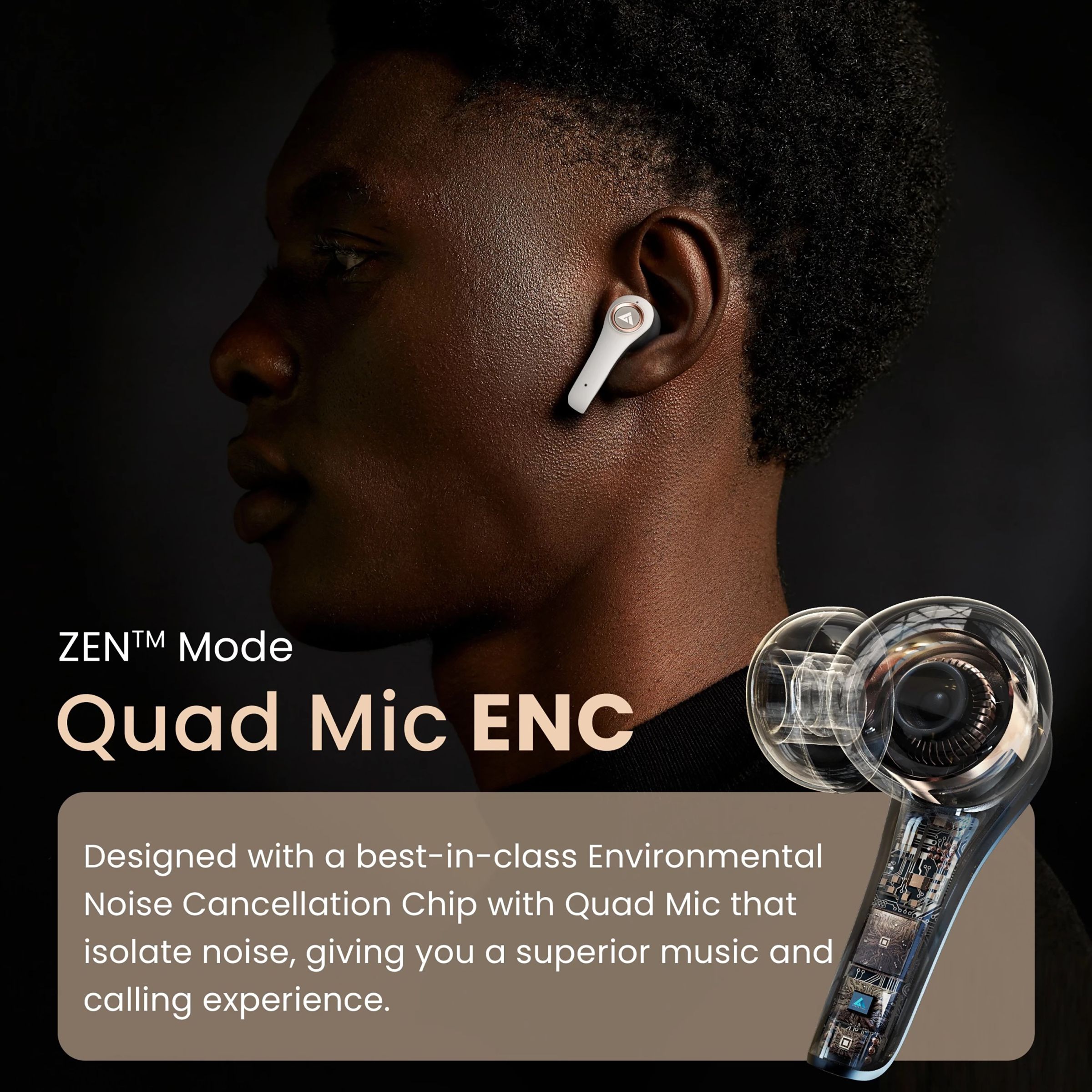 GOBOULT AirBass X50 TWS Earbuds with Environmental Noise Cancellation (IPX5 Sweat Resistant, Upto 40 Hours Playback, White) GOBOULT AirBass X50 TWS Earbuds with Environmental Noise Cancellation (IPX5 Sweat Resistant, Upto 40 Hours Playback, White)_5