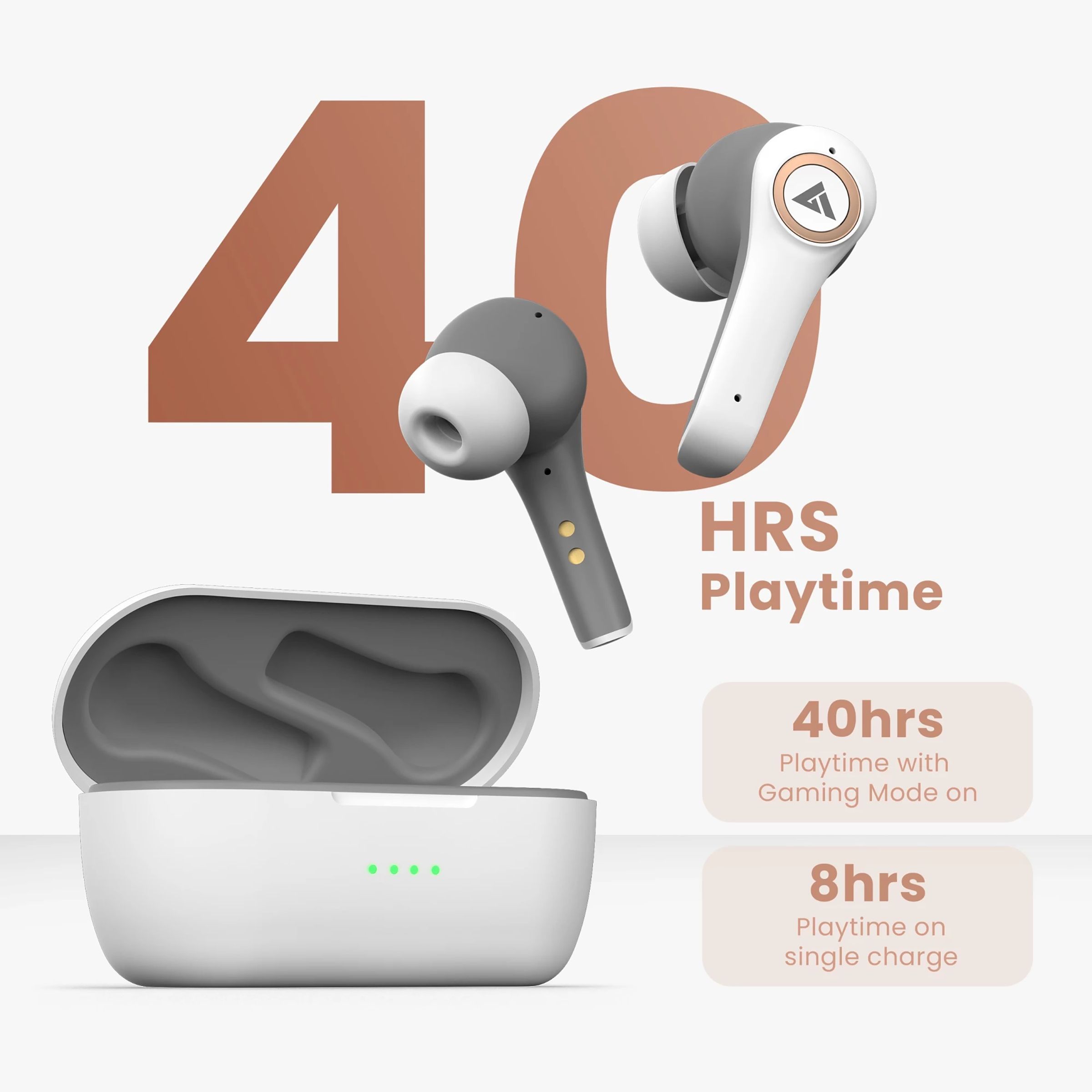 GOBOULT AirBass X50 TWS Earbuds with Environmental Noise Cancellation (IPX5 Sweat Resistant, Upto 40 Hours Playback, White) GOBOULT AirBass X50 TWS Earbuds with Environmental Noise Cancellation (IPX5 Sweat Resistant, Upto 40 Hours Playback, White)_7