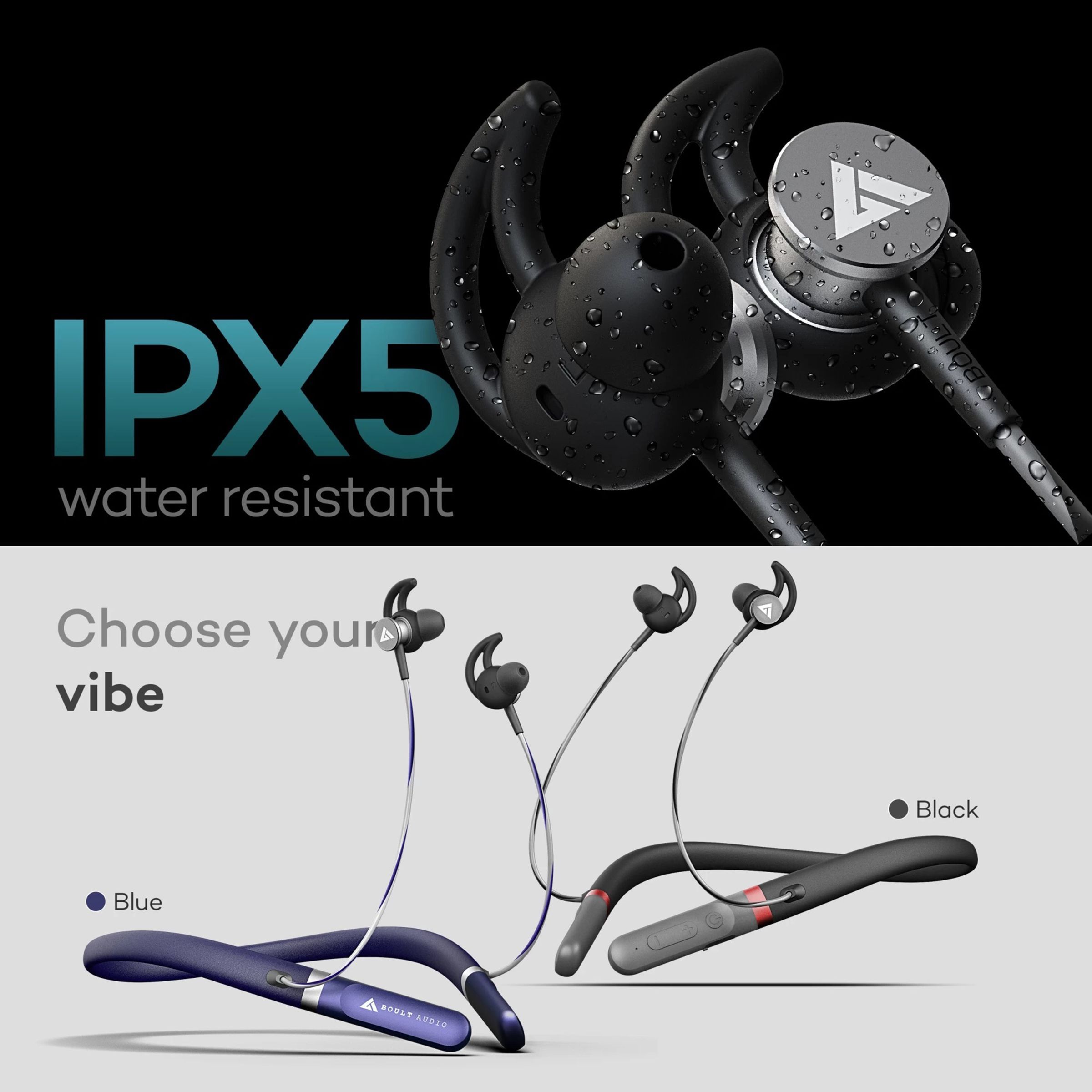 GOBOULT ProBass Fcharge Neckband with Environmental Noise Cancellation (IPX5 Water Resistant, Upto 40 Hours Playback, Blue)_5