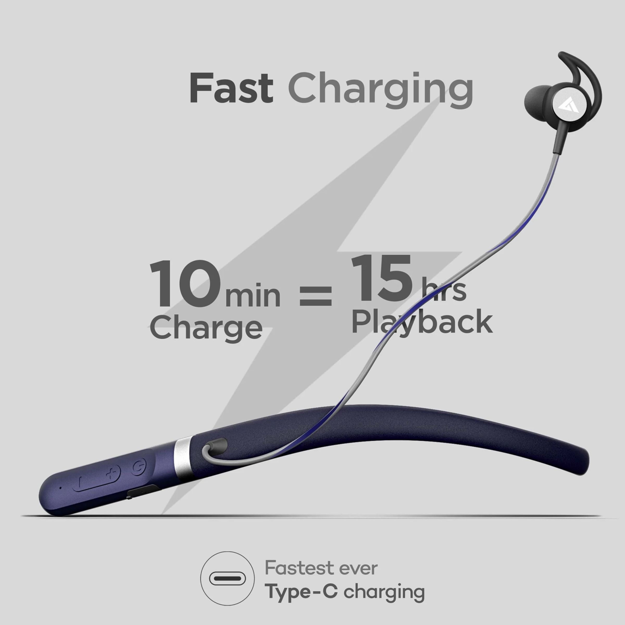 GOBOULT ProBass Fcharge Neckband with Environmental Noise Cancellation (IPX5 Water Resistant, Upto 40 Hours Playback, Blue)_9