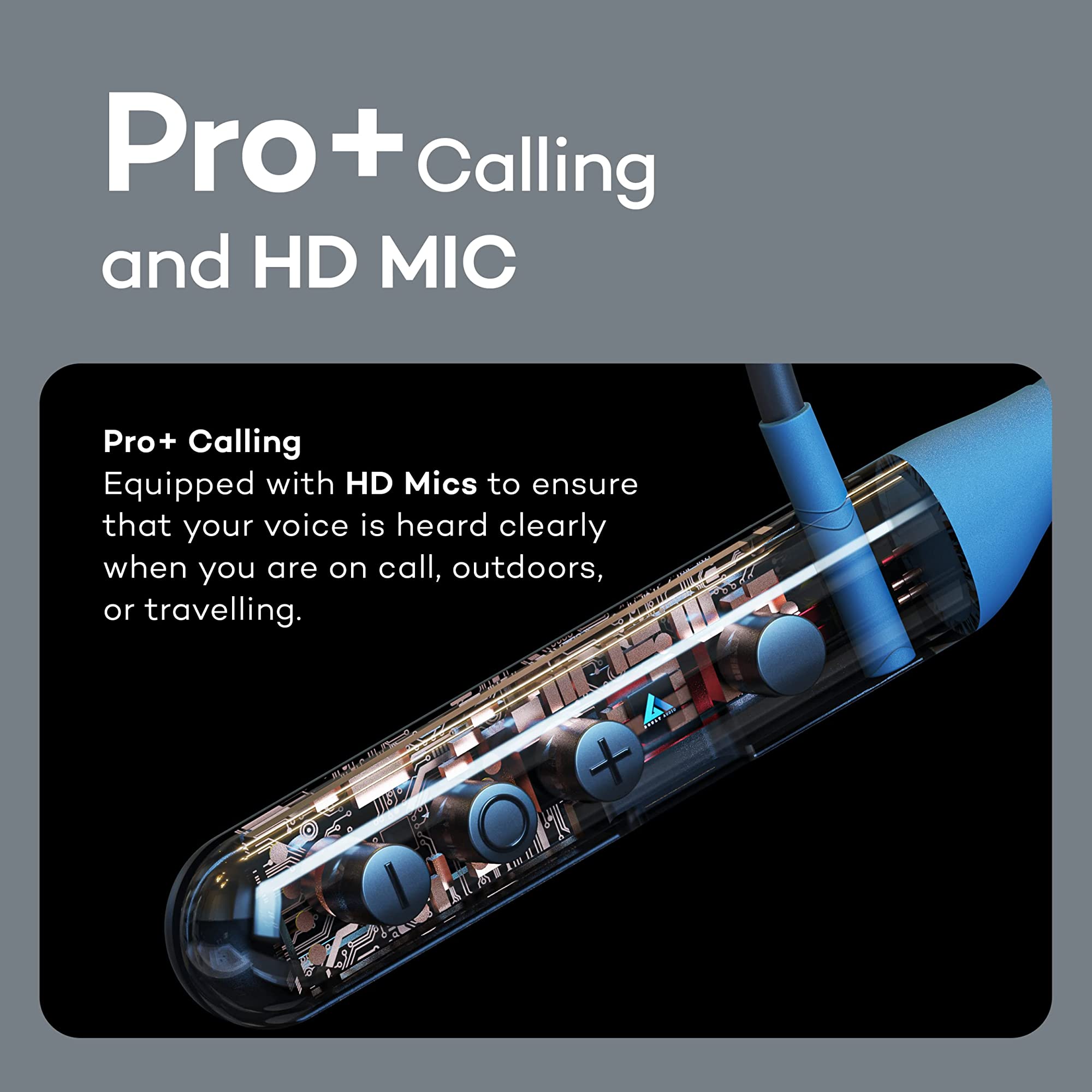 GOBOULT ProBass YCharge Neckband (IPX5 Water Resistant, Upto 12 Hours Playback, Blue)_3