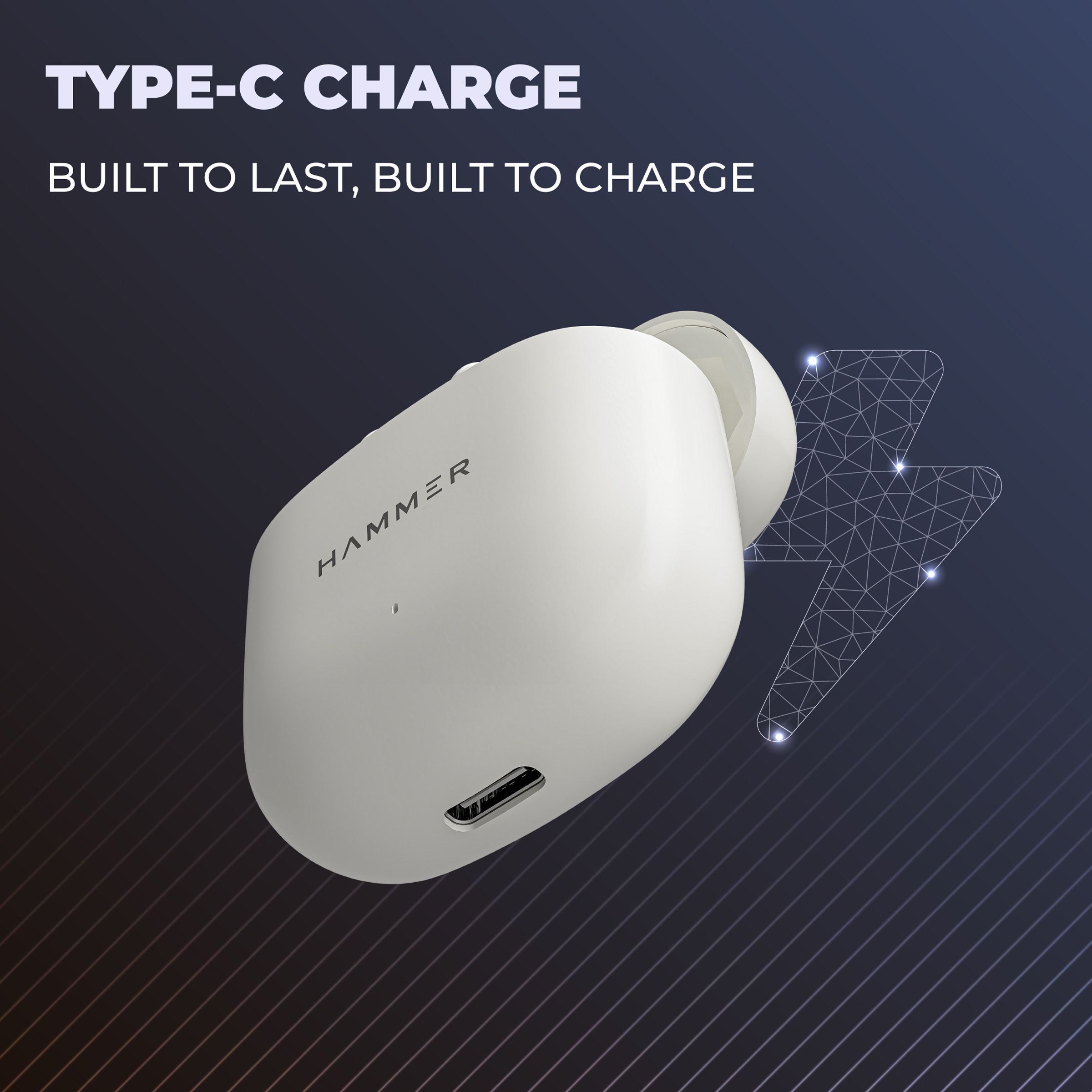 HAMMER Ko Pro TWS Earbuds with Environmental Noise Cancellation (IPX4 Water Resistant, Deep Bass, White)_6