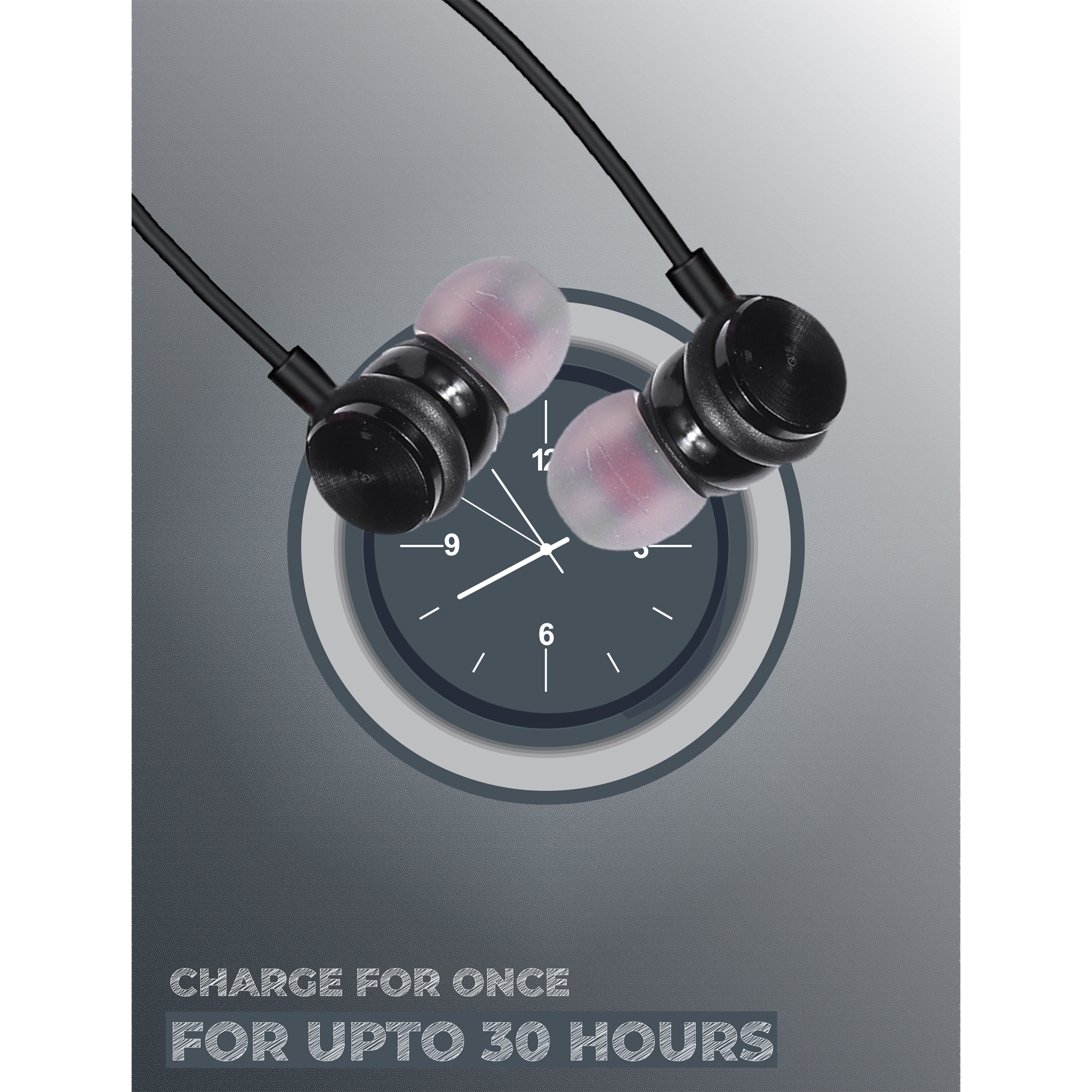 HAMMER S Neckband (IPX4 Water Resistant, Up to 30 Hours Playback, Black)_4