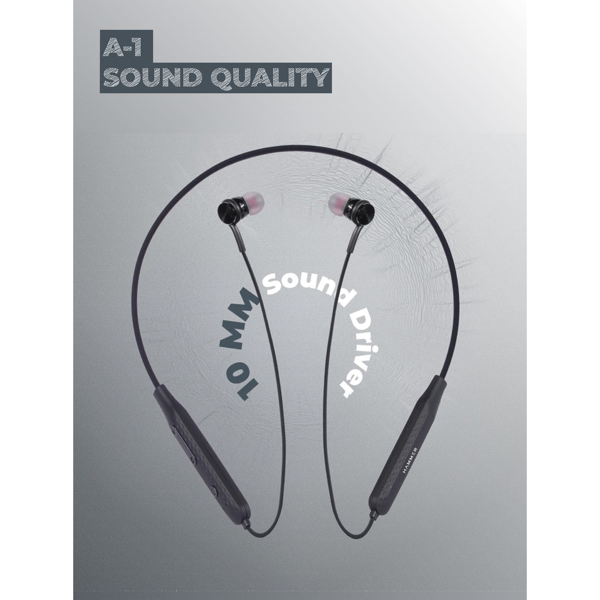 HAMMER S Neckband (IPX4 Water Resistant, Up to 30 Hours Playback, Black)_6