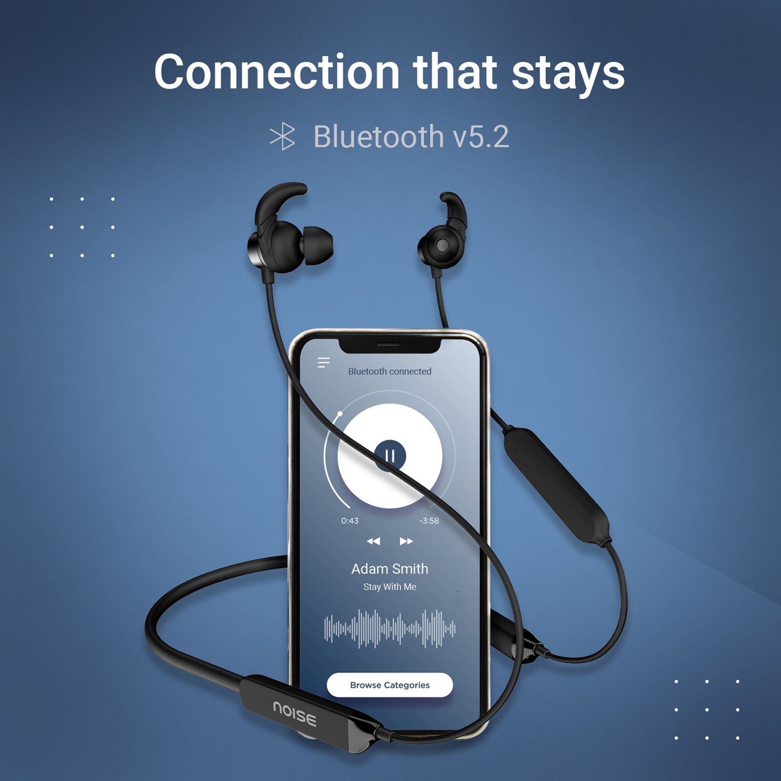 noise Blaze Neckband with Environmental Sound Reduction (IPX5 Water Resistant, Magnetic Function, Black)_3