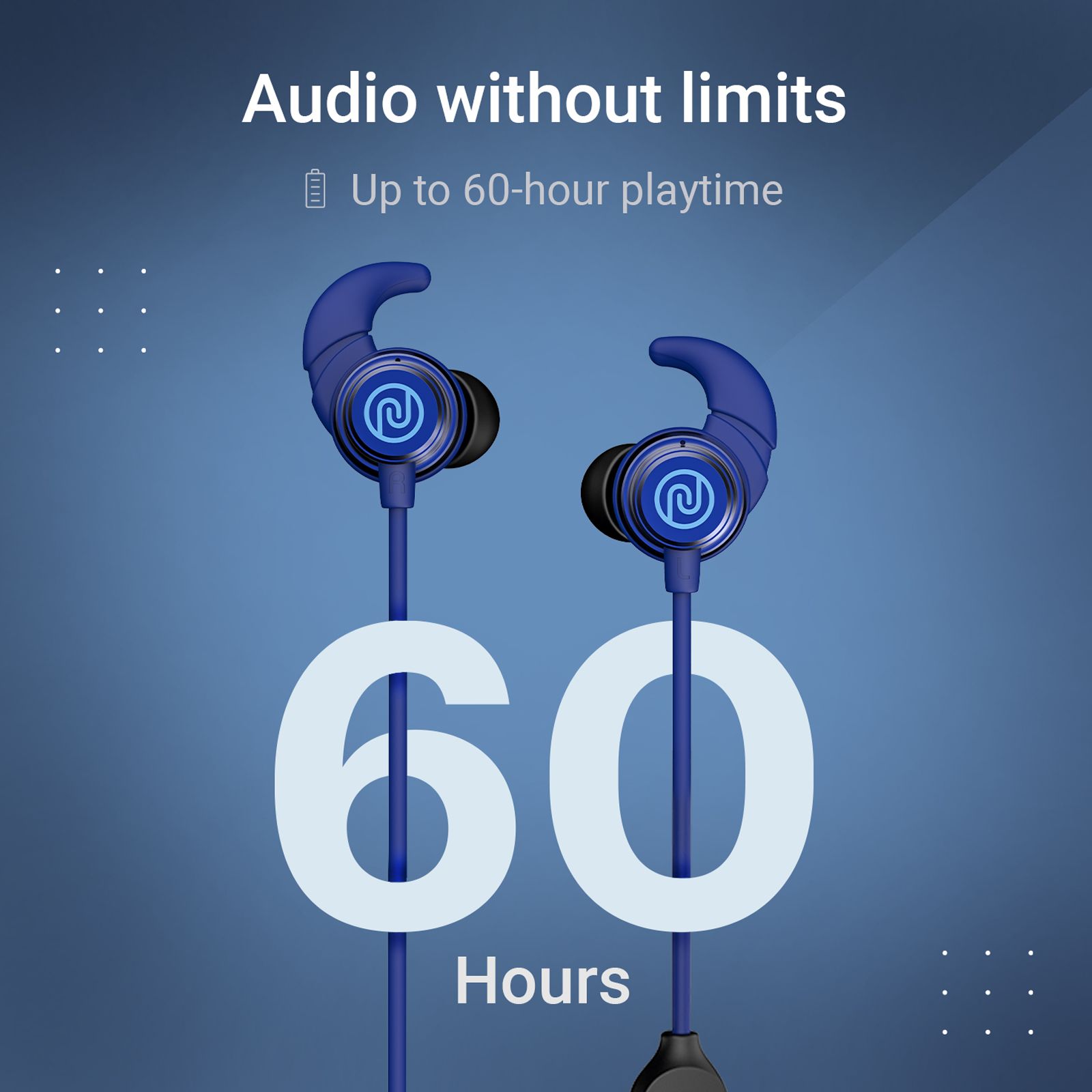 noise Blaze Neckband with Environmental Sound Reduction (IPX5 Water Resistant, Magnetic Function, Blue)_8