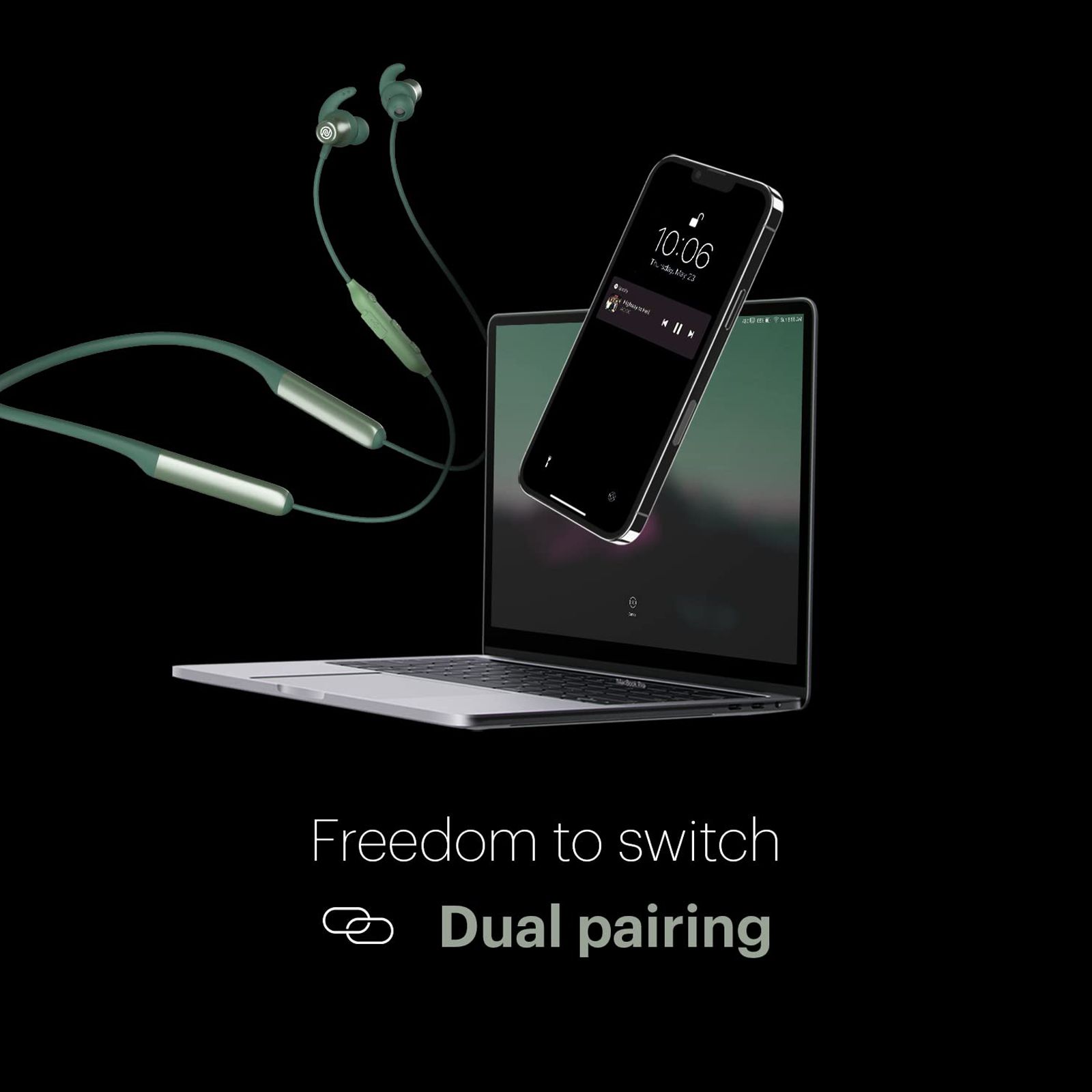 noise Xtreme Neckband with Environmental Sound Reduction (IPX5 Water Resistance, Hyper Sync Technology, Raging Green)_7