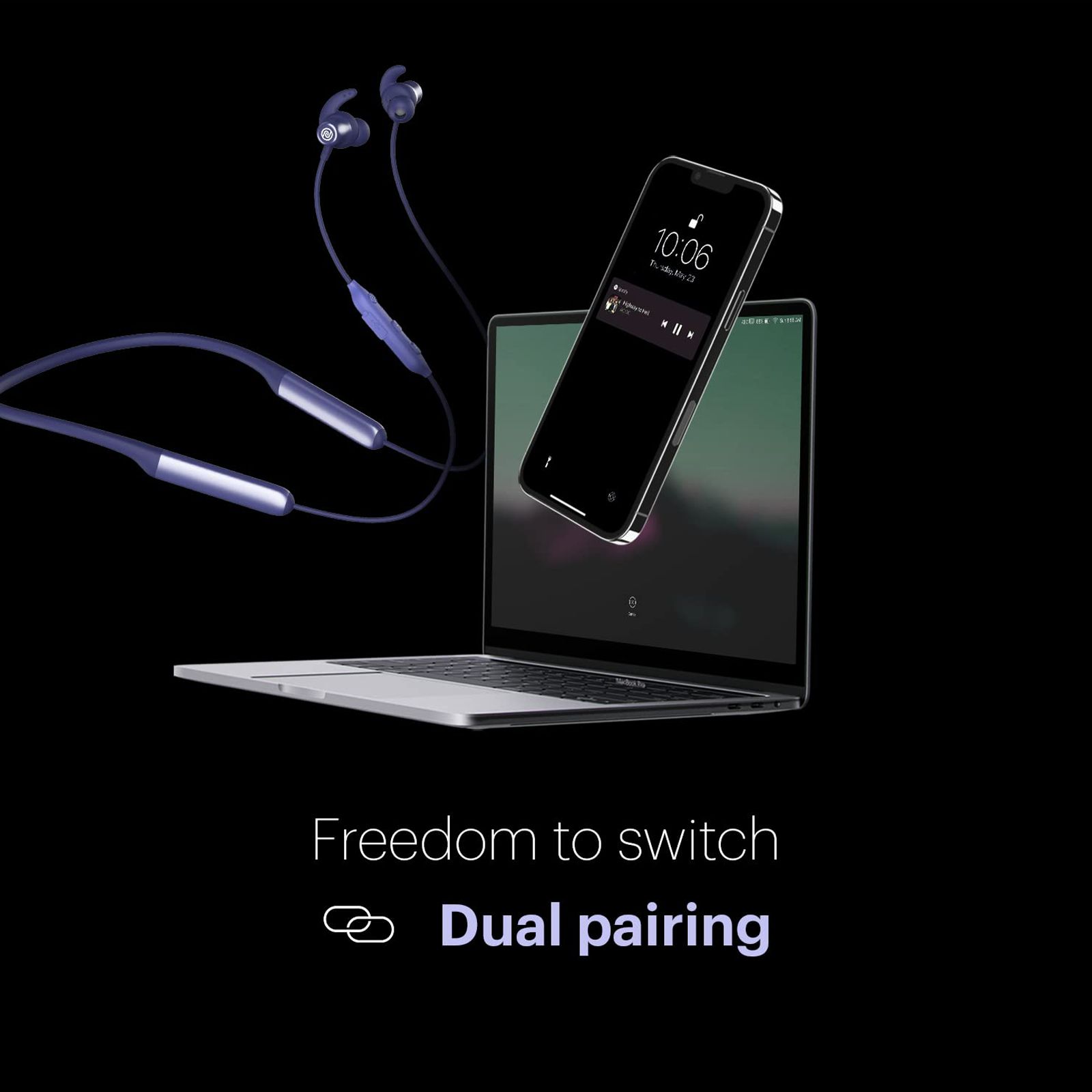 noise Xtreme Neckband with Environmental Sound Reduction (IPX5 Water Resistance, Hyper Sync Technology, Blazing Purple)_6