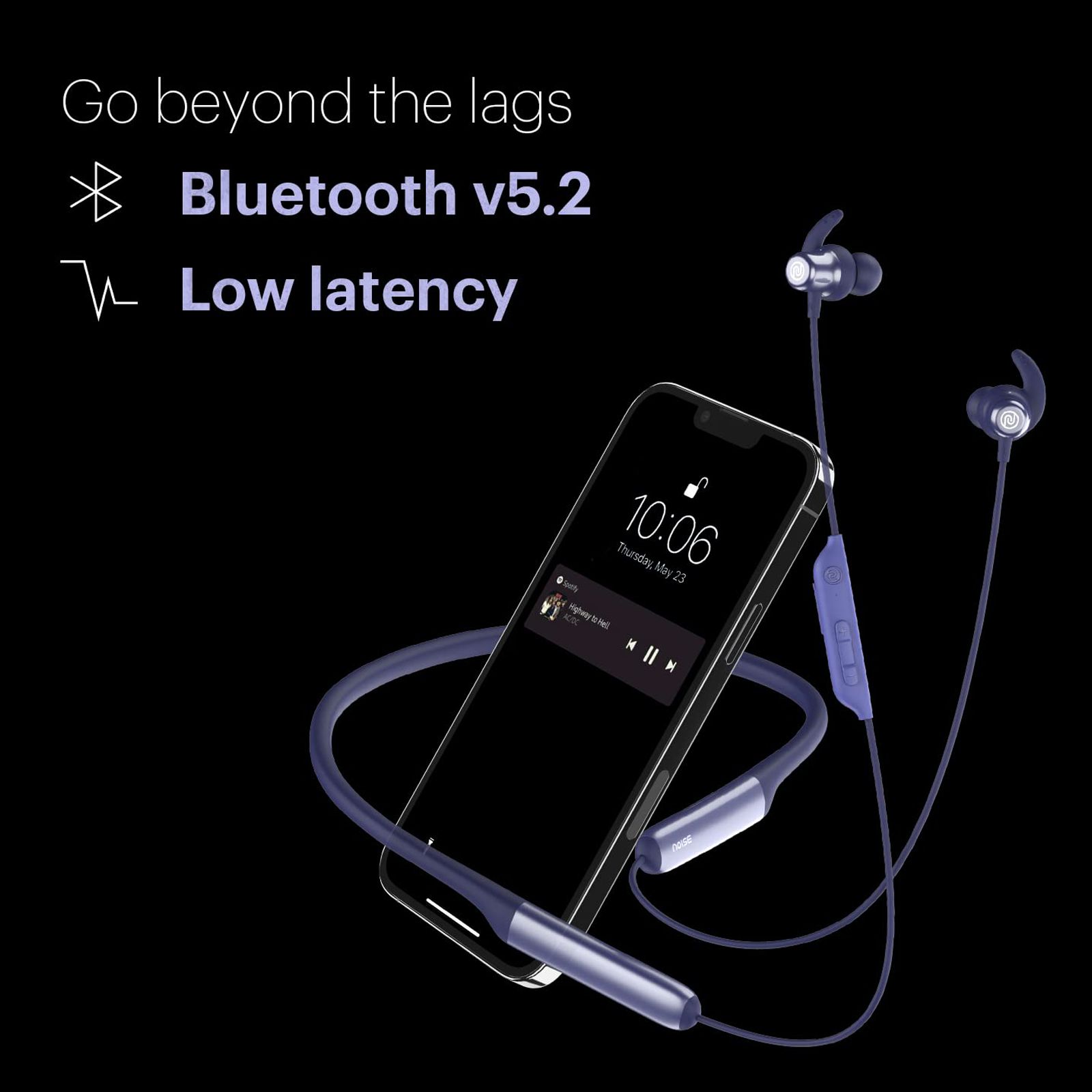 noise Xtreme Neckband with Environmental Sound Reduction (IPX5 Water Resistance, Hyper Sync Technology, Blazing Purple)_8