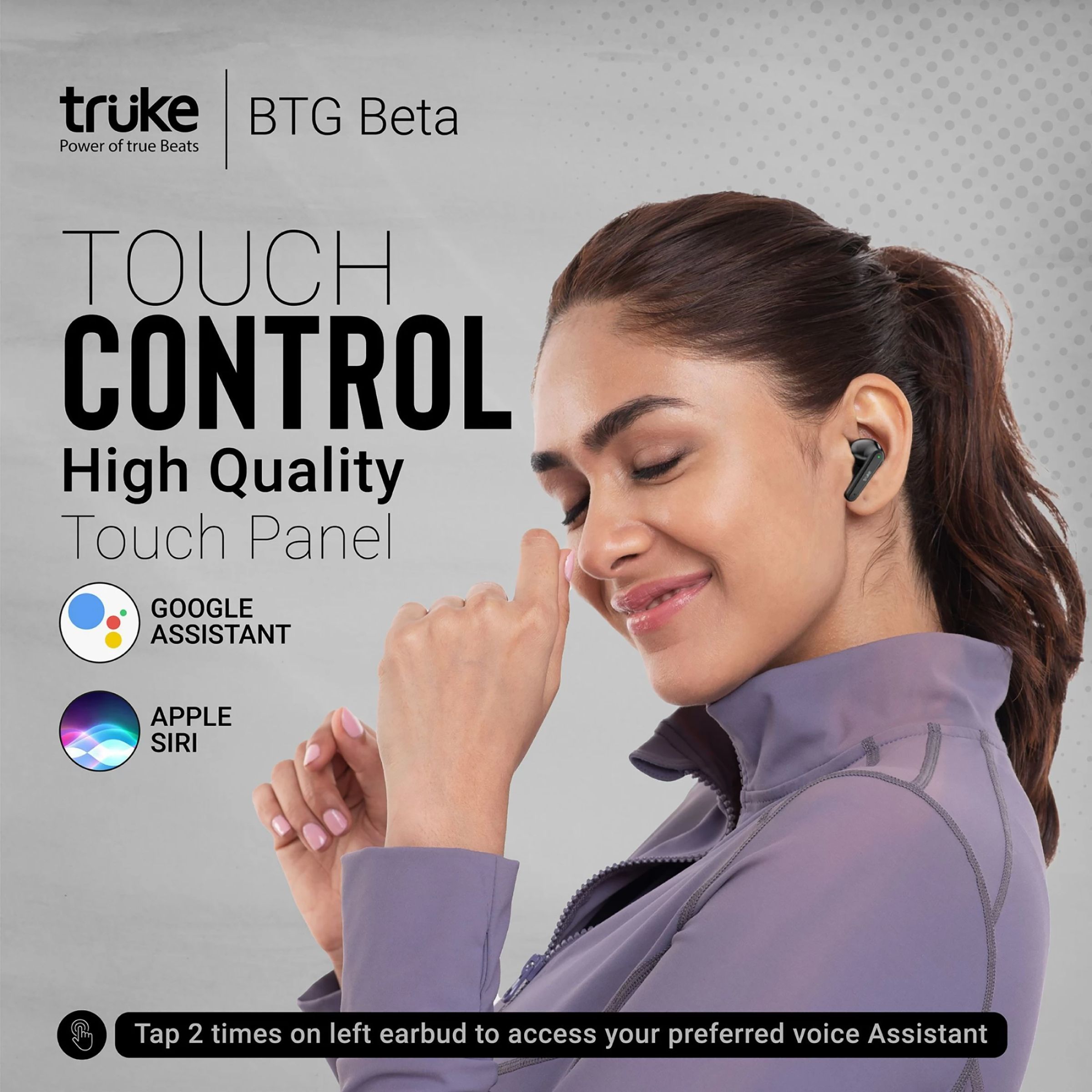 truke BTG Beta B131 TWS Earbuds with Environmental Noise Cancellation (IPX4 Water Resistant, 40ms Ultra Low Latency, Black)_5