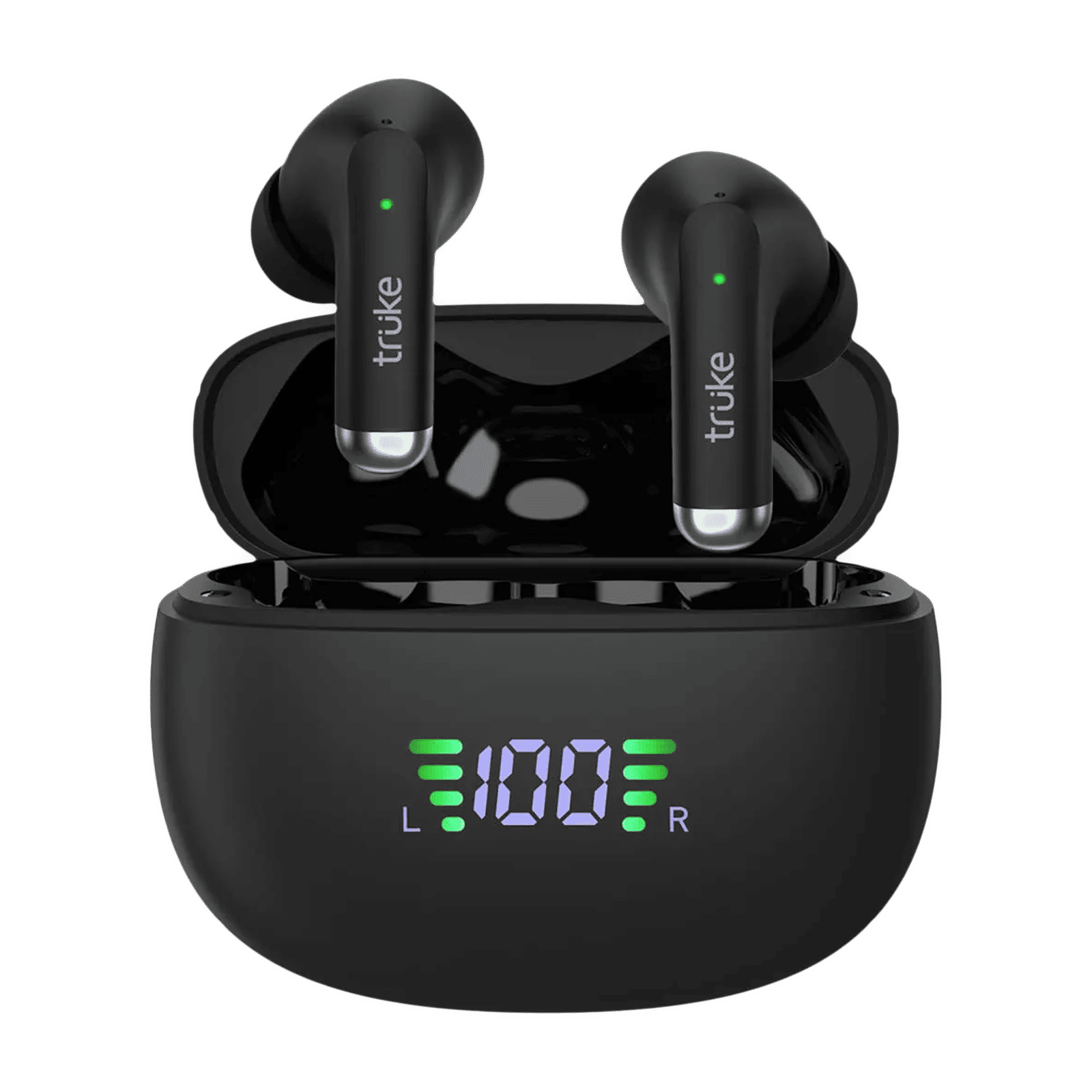 truke Buds Pro F60 TWS Earbuds with Hybrid Active Noise Cancellation (IPX4 Water Resistant, 50ms Ultra Low Latency, Black)_1