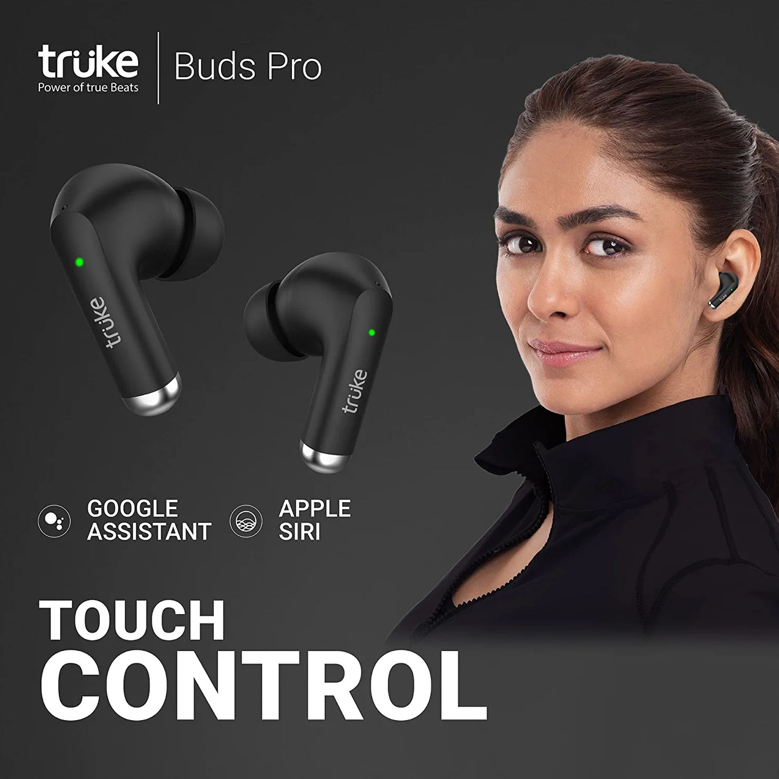truke Buds Pro F60 TWS Earbuds with Hybrid Active Noise Cancellation (IPX4 Water Resistant, 50ms Ultra Low Latency, Black)_6
