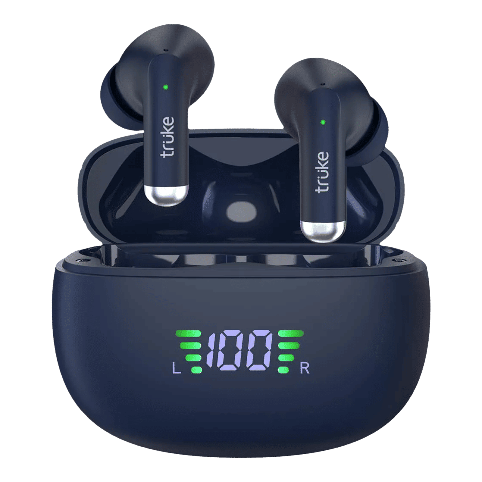 truke Buds Pro F60 TWS Earbuds with Hybrid Active Noise Cancellation (IPX4 Water Resistant, 50ms Ultra Low Latency, Blue)_1