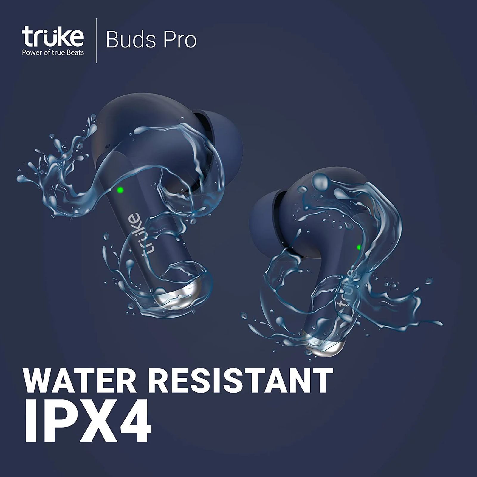 truke Buds Pro F60 TWS Earbuds with Hybrid Active Noise Cancellation (IPX4 Water Resistant, 50ms Ultra Low Latency, Blue)_8