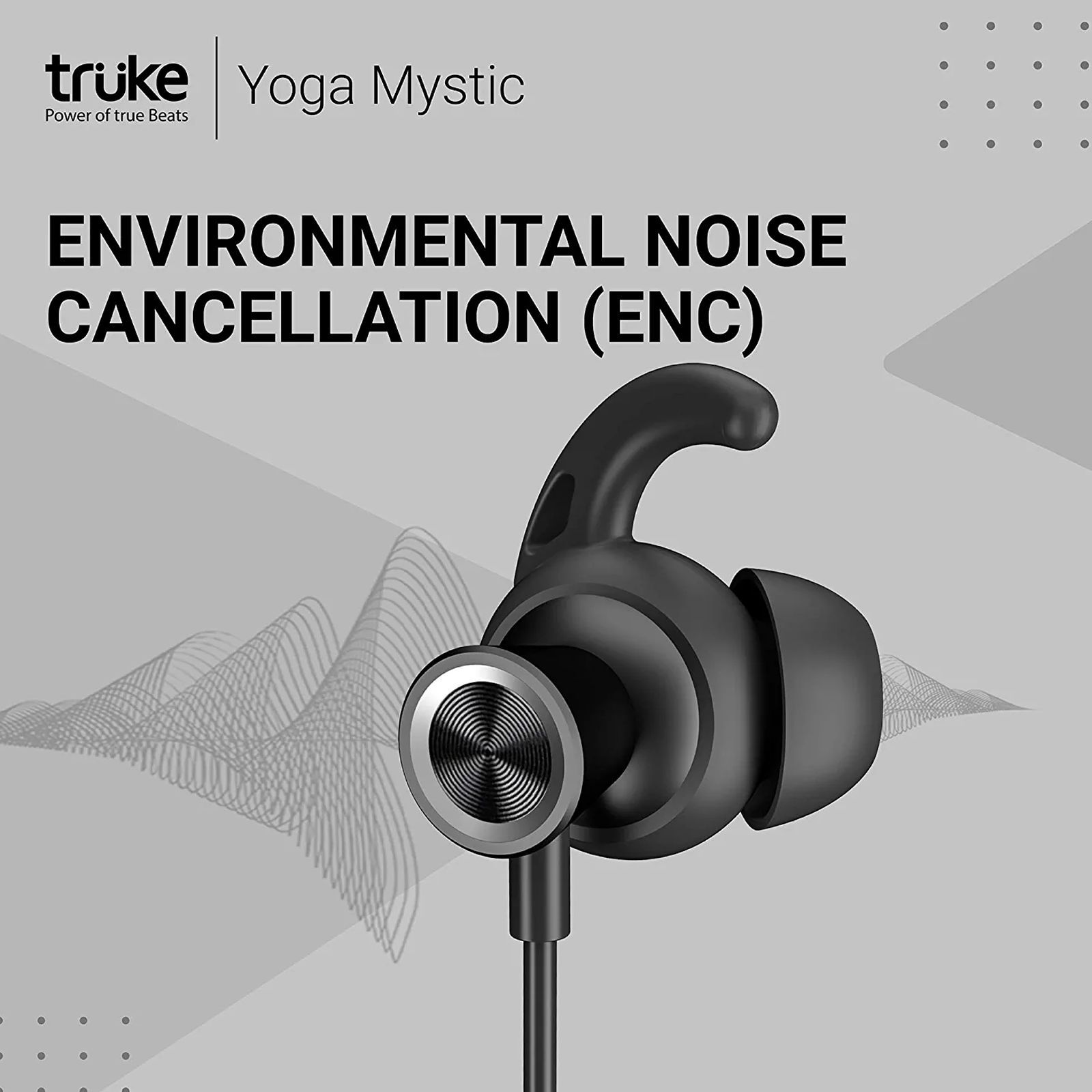 truke Yoga Mystic YB-12 Neckband with Environmental Noise Cancellation (IPX4 Water Resistant, 40ms Ultra Low Latency Game Mode, Black)_4