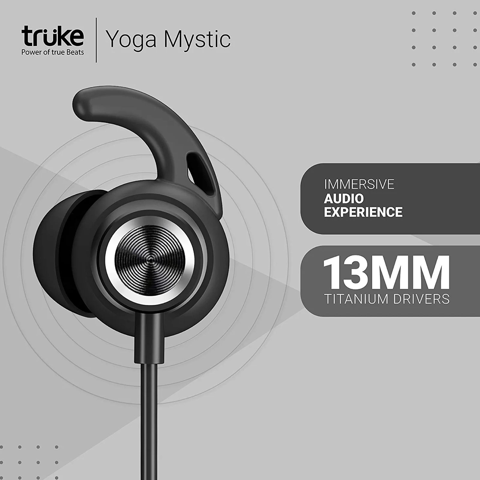 truke Yoga Mystic YB-12 Neckband with Environmental Noise Cancellation (IPX4 Water Resistant, 40ms Ultra Low Latency Game Mode, Black)_8