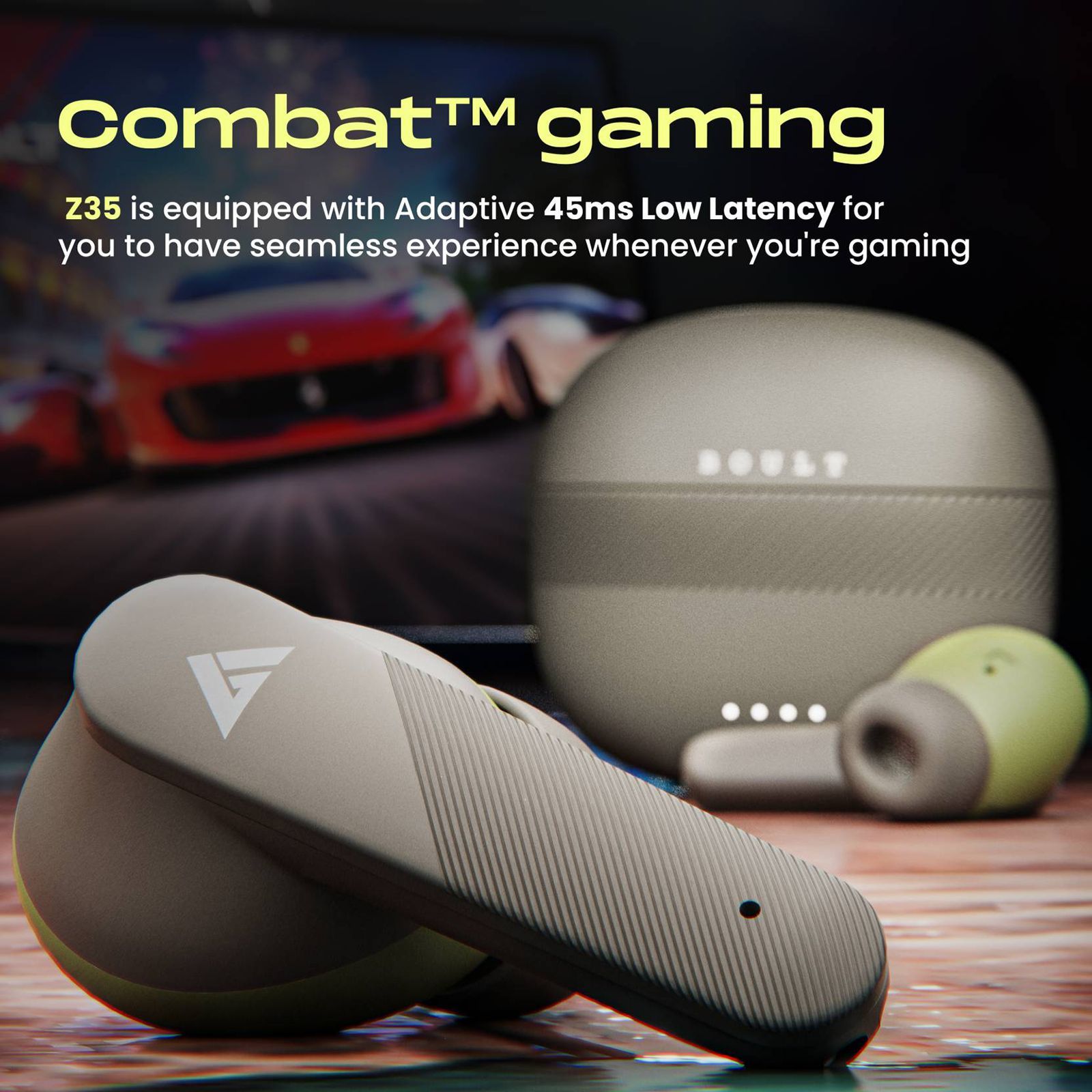 GOBOULT Airbass Z35 TWS Earbuds with Environmental Noise Cancellation (IPX5 Water Resistant, 32Hrs Total Playback Time, Pista Green)_15