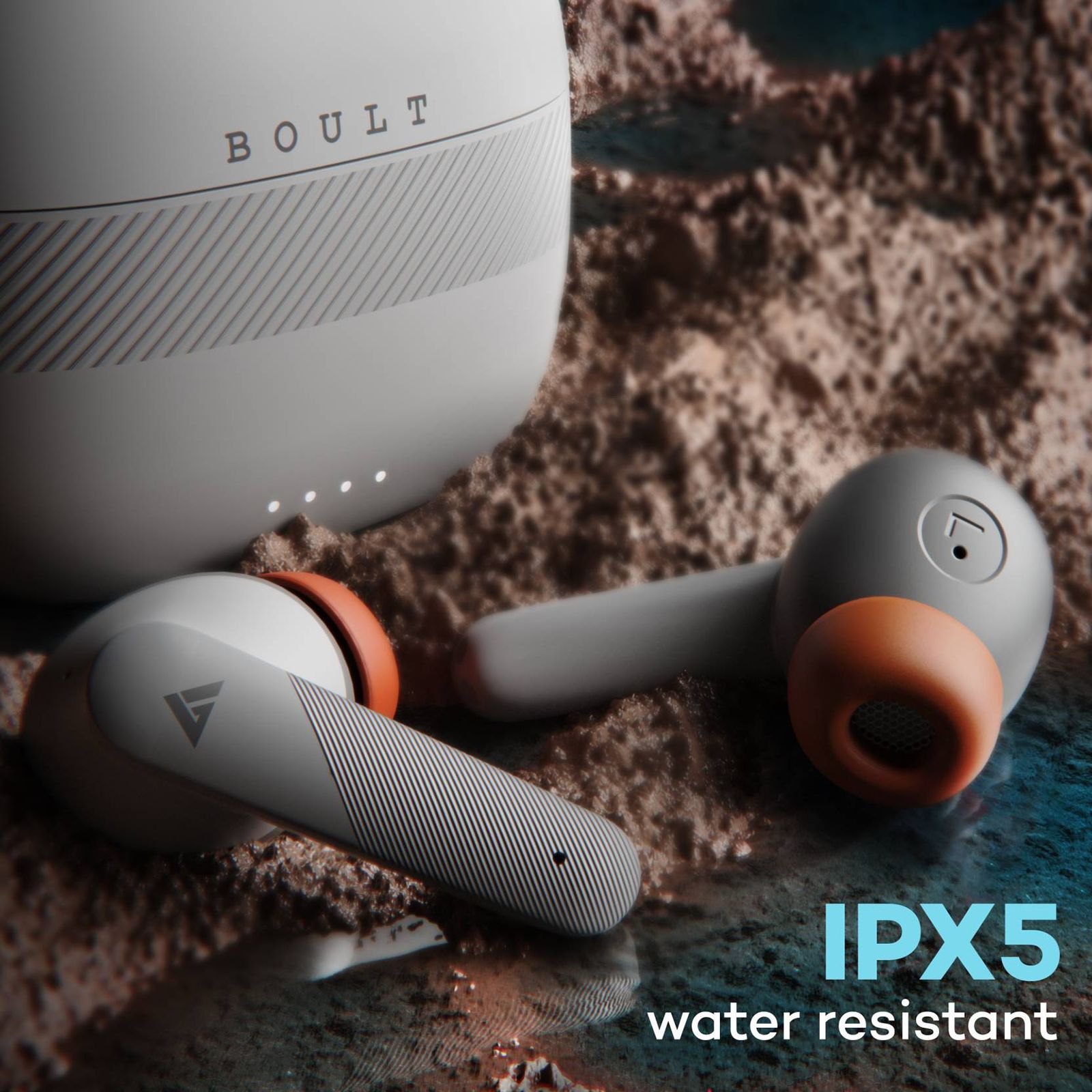 GOBOULT Airbass Z35 TWS Earbuds with Environmental Noise Cancellation (IPX5 Water Resistant, 32Hrs Total Playback Time, Sunset Grey)_5