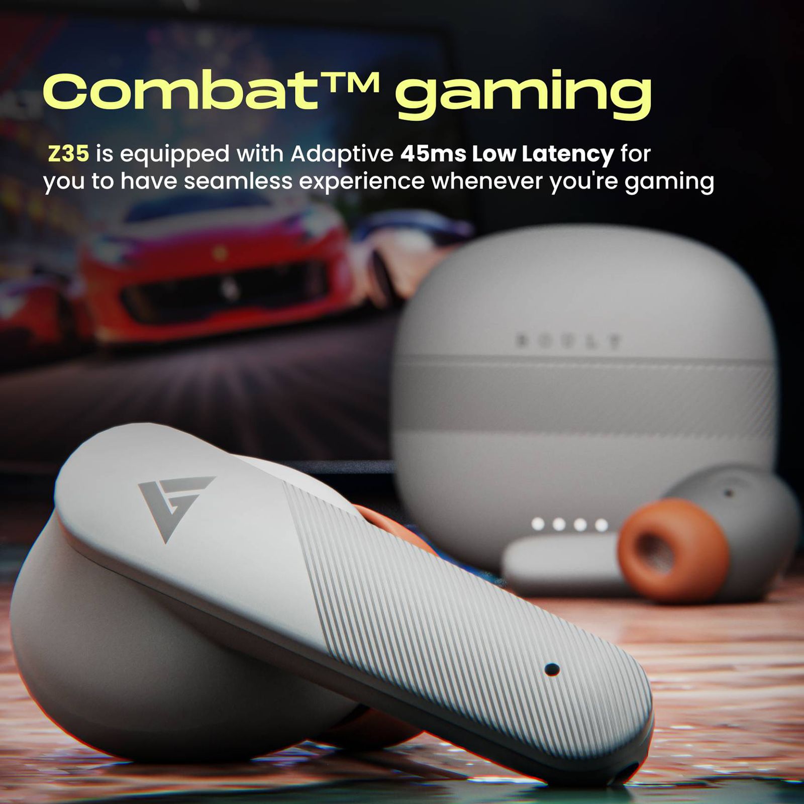 GOBOULT Airbass Z35 TWS Earbuds with Environmental Noise Cancellation (IPX5 Water Resistant, 32Hrs Total Playback Time, Sunset Grey)_7