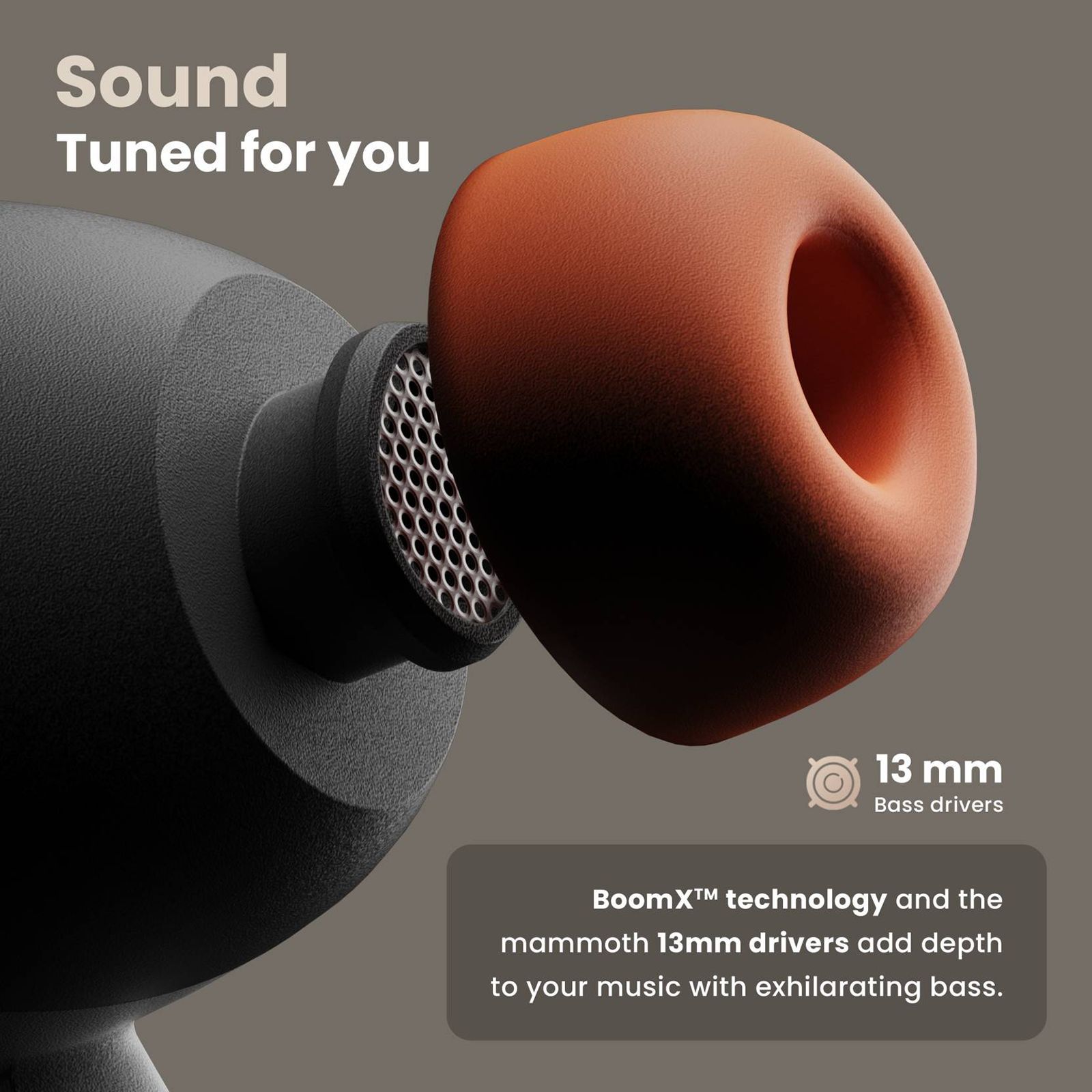 GOBOULT Airbass Z35 TWS Earbuds with Environmental Noise Cancellation (IPX5 Water Resistant, 32Hrs Total Playback Time, Sunset Grey)_8