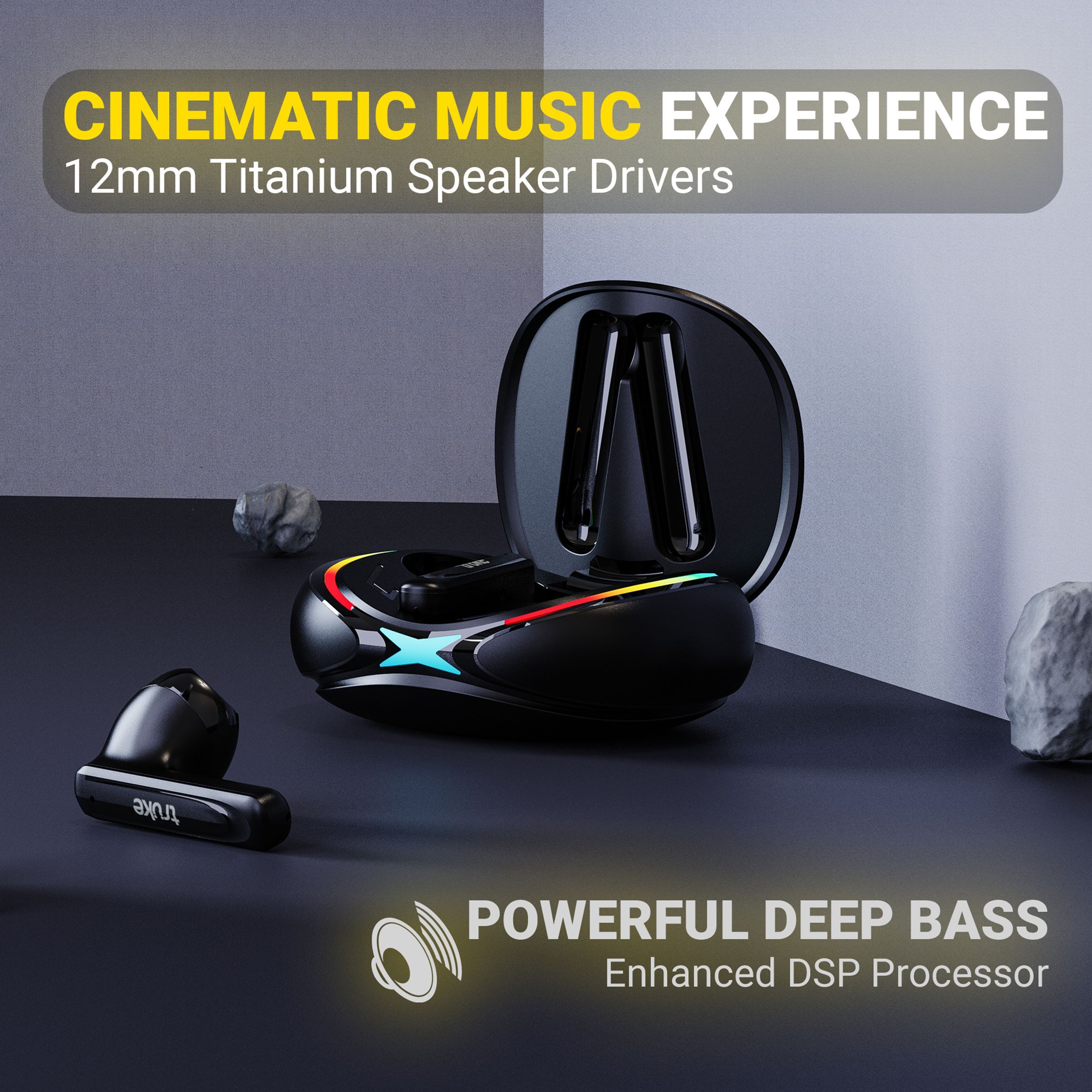 truke BTGX1 F111 TWS Earbuds with Environmental Noise Cancellation (IPX4 Water Resistance, 10hrs Playtime Single Charge, Black) truke BTGX1 F111 TWS Earbuds with Environmental Noise Cancellation (IPX4 Water Resistance, 10hrs Playtime Single Charge, Black)_7