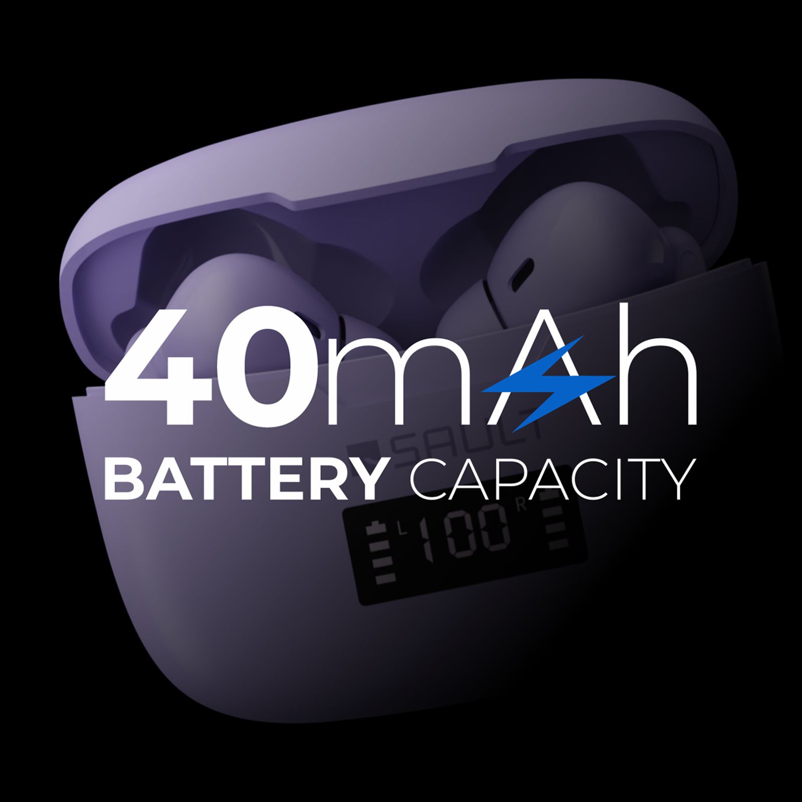 SAULT Airplugs 2x TWS Earbuds with Noise Isolation (IP57 Water Resistant, Touch Sensor, Purple)_6