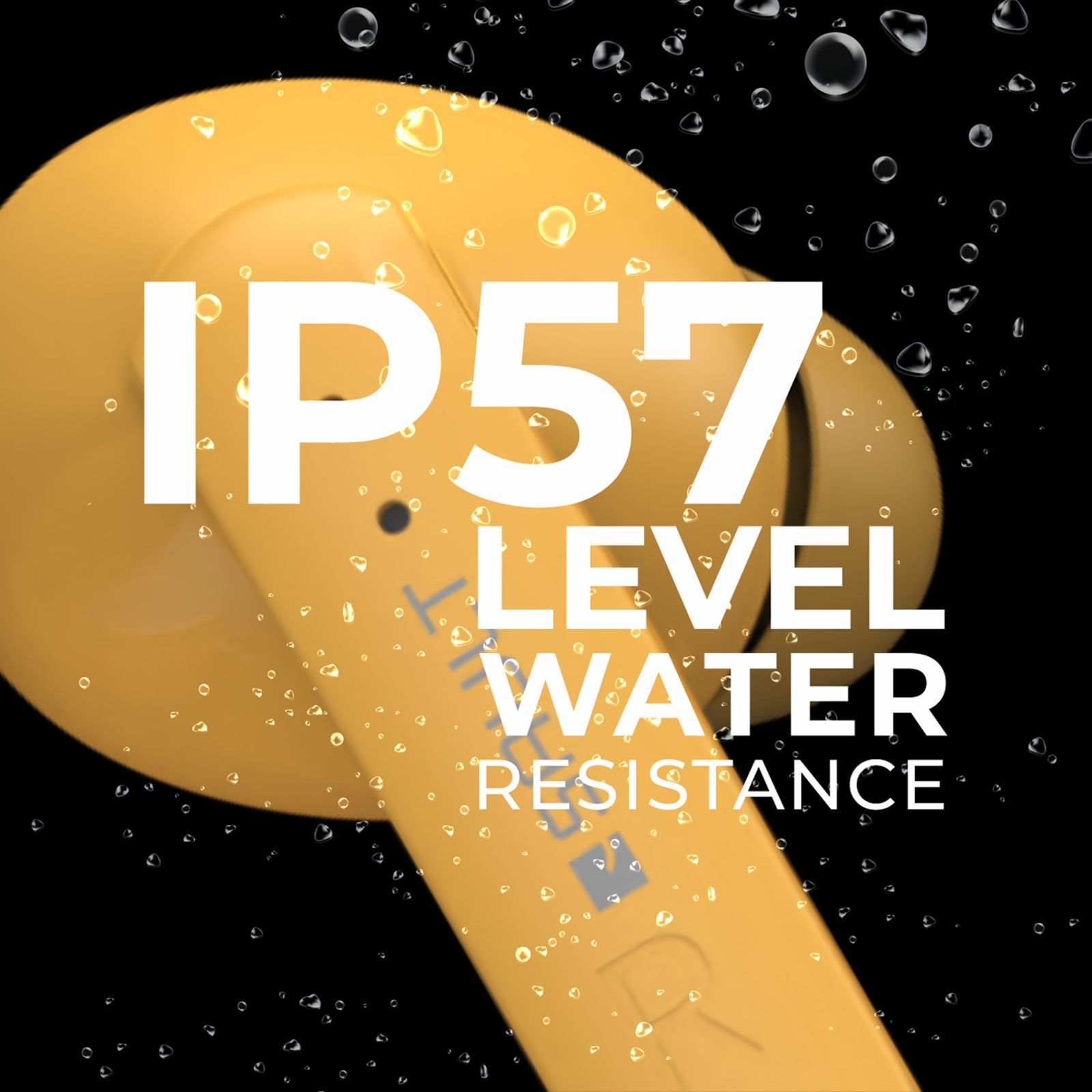 SAULT Airplugs 2x TWS Earbuds with Noise Isolation (IP57 Water Resistant, Touch Sensor, Yellow)_5