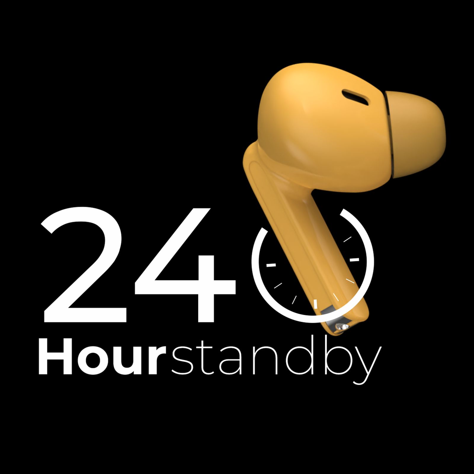 SAULT Airplugs 2x TWS Earbuds with Noise Isolation (IP57 Water Resistant, Touch Sensor, Yellow)_7