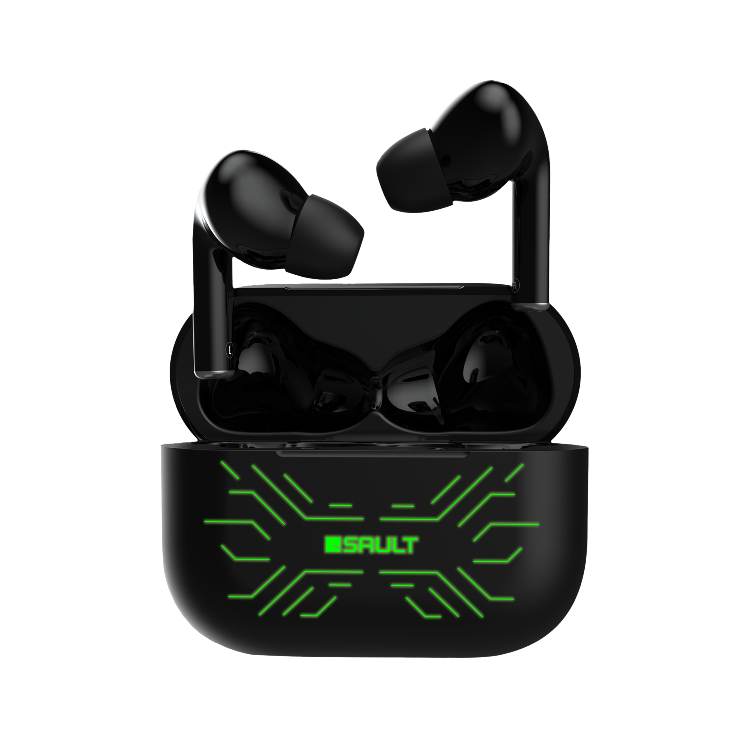 SAULT Airplugs 3x TWS Earbuds with Noise Isolation (IPX6 Water Resistant, Voice Assistant, Black)_1