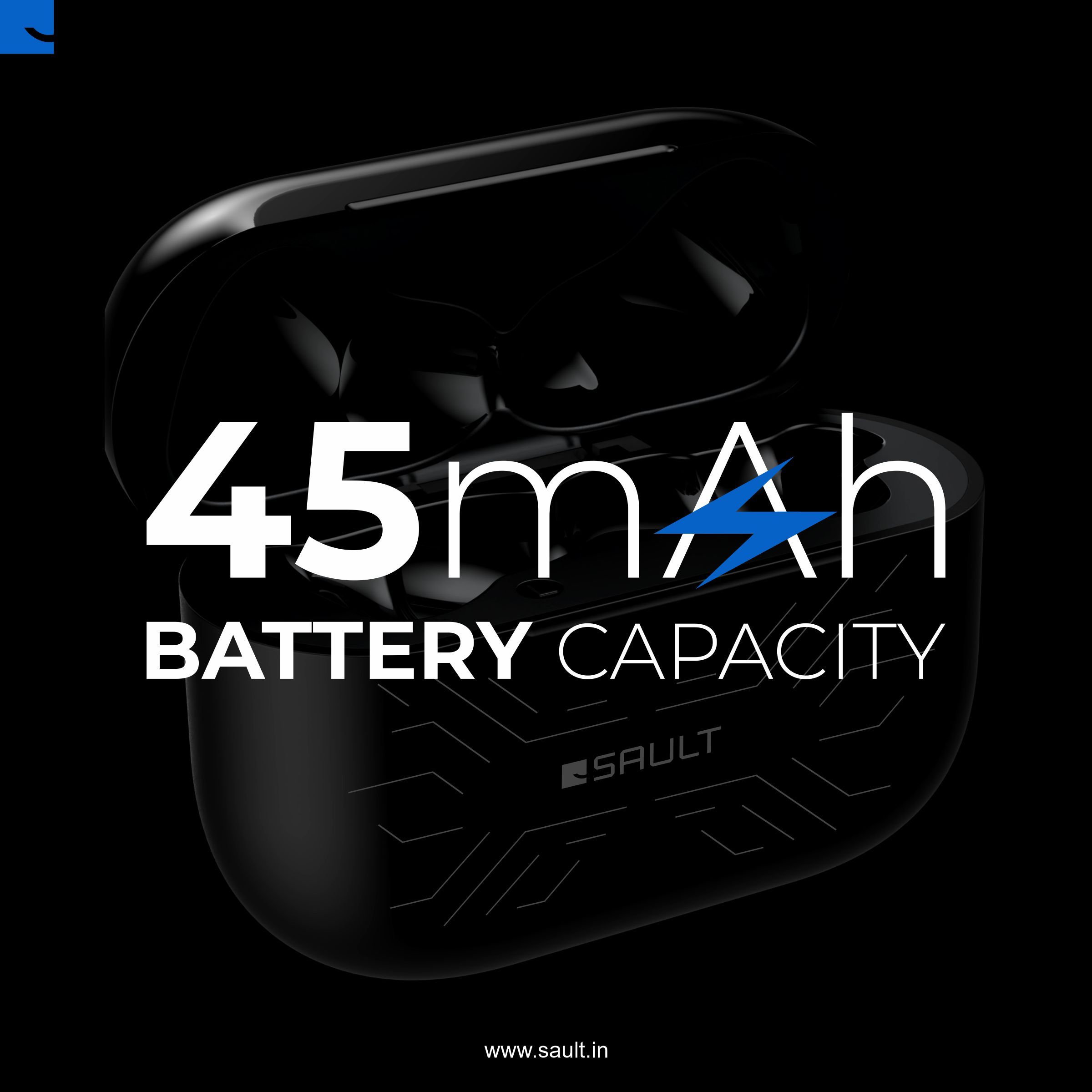 SAULT Airplugs 3x TWS Earbuds with Noise Isolation (IPX6 Water Resistant, Voice Assistant, Black)_9