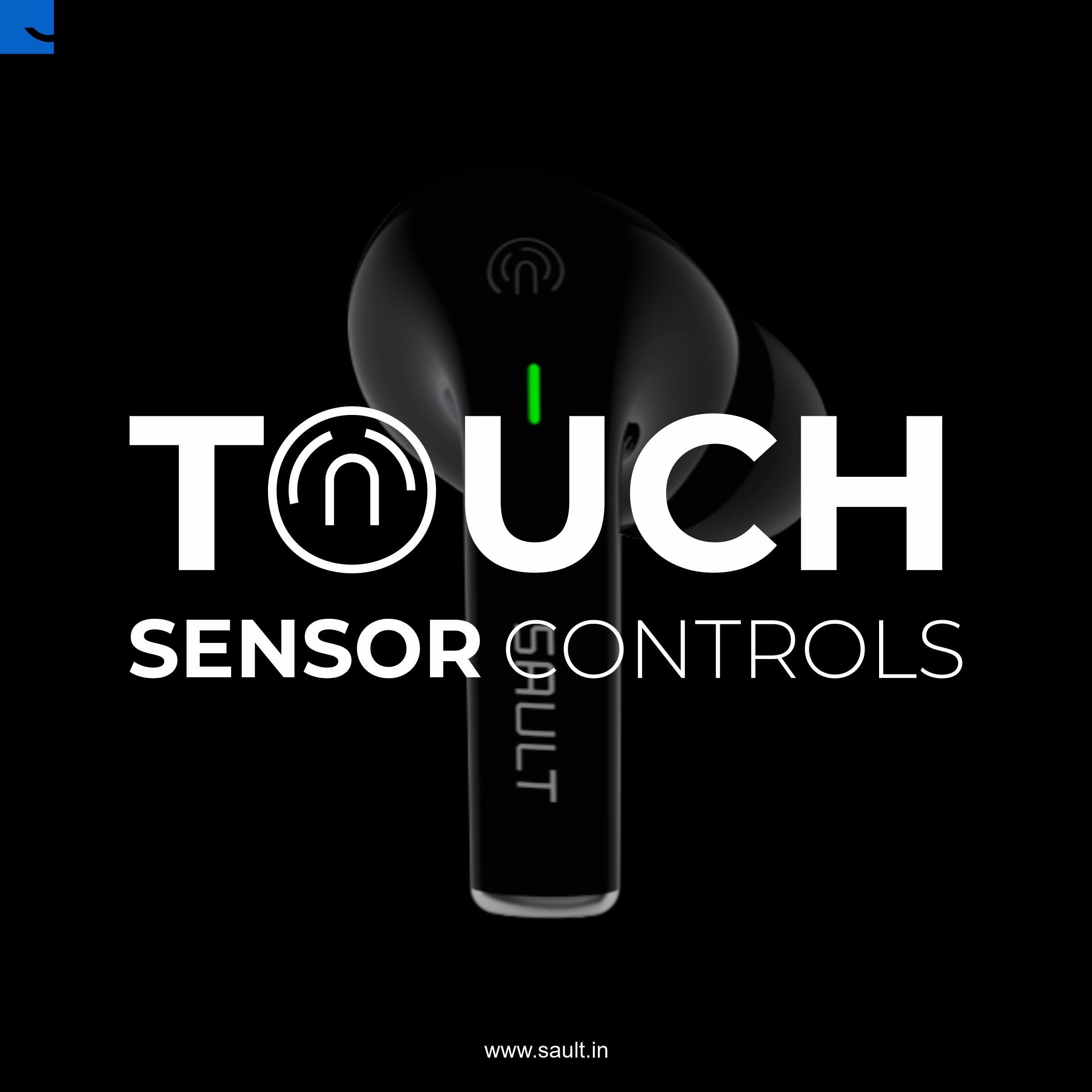 SAULT Airplugs 3x TWS Earbuds with Noise Isolation (IPX6 Water Resistant, Voice Assistant, Black)_11