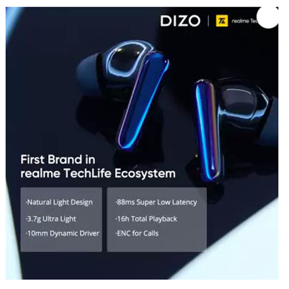 DIZO by realme TechLife Buds Z Power DA2117 TWS Earbuds with Environmental Noise Cancellation (IPX4 Water Resistant, Upto 30 Hours Playback, Onyx Black)_10
