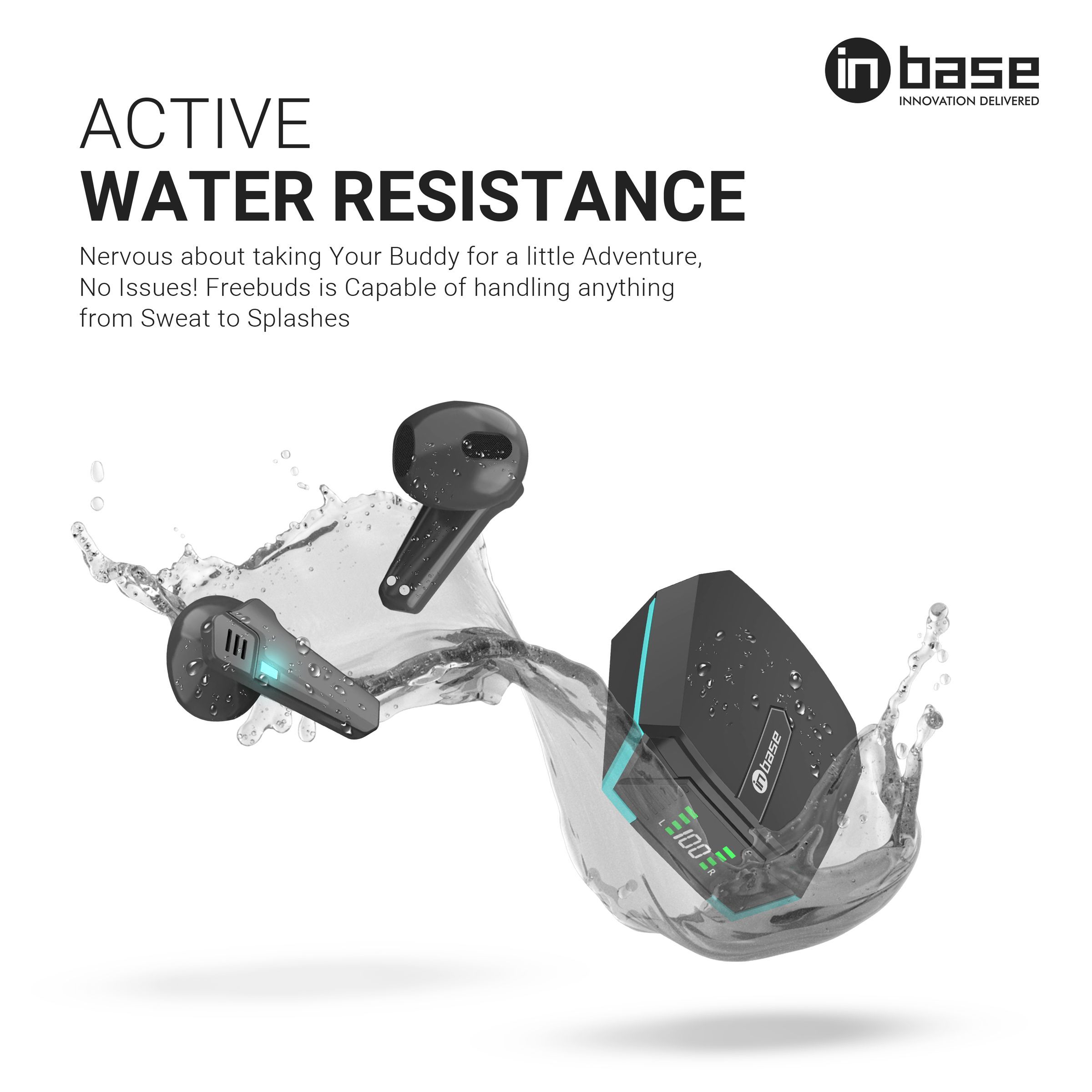in base Freebuds Active 2 IB -3245 TWS Earbuds (Water Resistant, Hi-fi Stereo Sound, Grey)_5