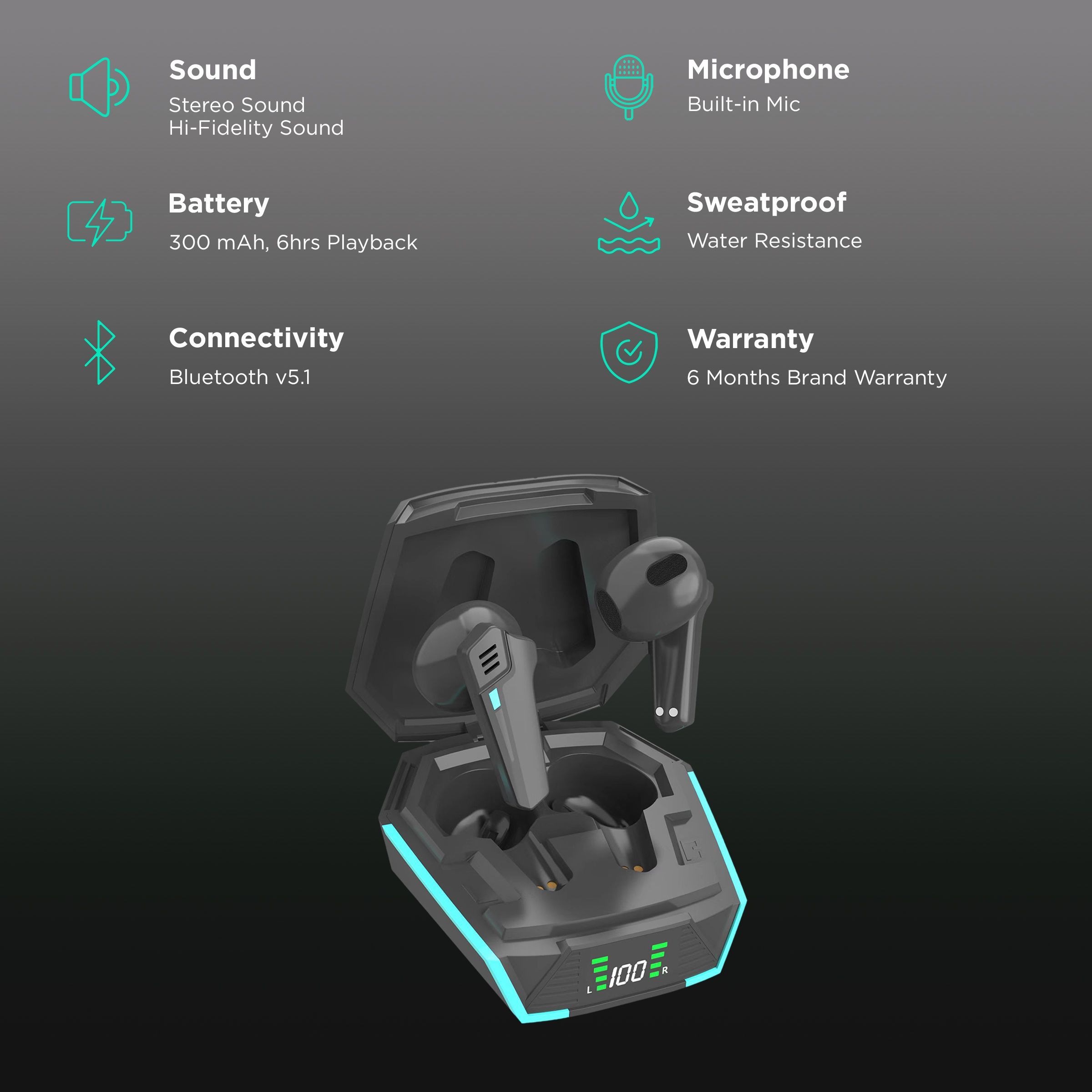 in base Freebuds Active 2 IB -3245 TWS Earbuds (Water Resistant, Hi-fi Stereo Sound, Grey)_2