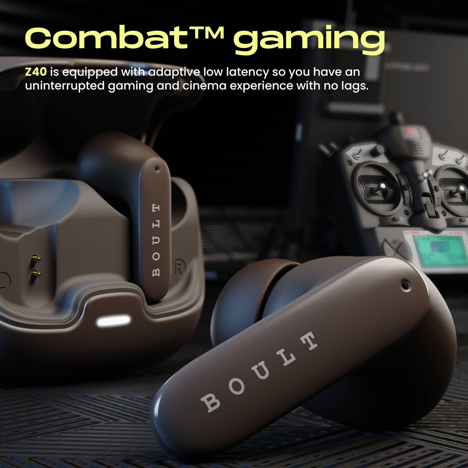 GOBOULT AirBass Z40 TWS Earbuds with Environmental Noise Cancellation (IPX5 Water Resistant, Voice Assistant, Brown)_9